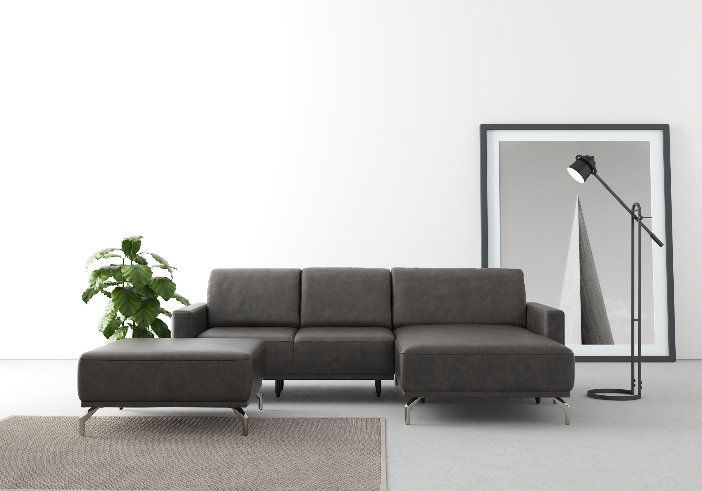 sit&more Ecksofa »Bailando L-Form«, wahlweise mit Kopfteilverstellung und Vorziehsitz, motorisch
