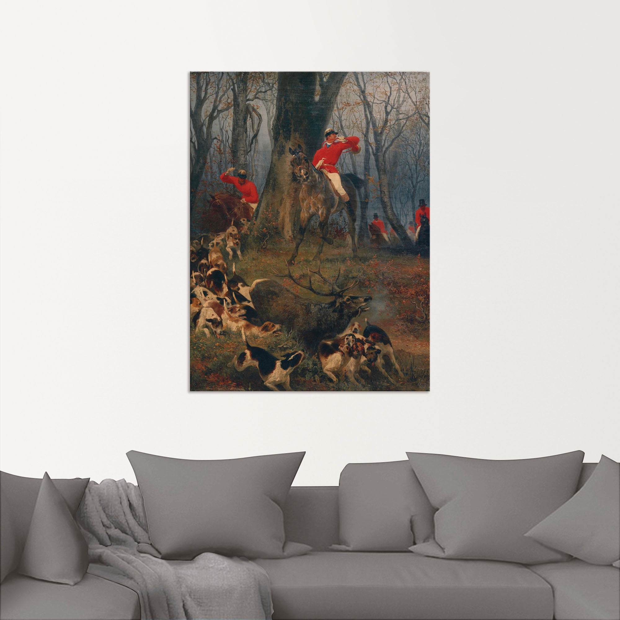 Artland Wandbild »Parforcejagd«, Reitbilder, (1 St.), als Alubild, Leinwandbild, Wandaufkleber oder Poster in versch. Größen