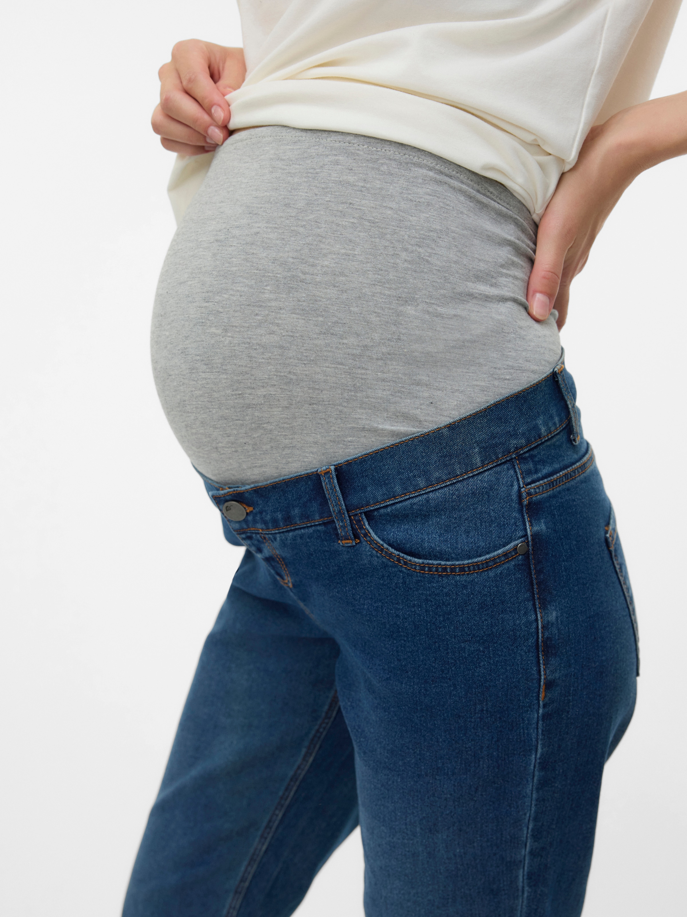 Mamalicious Umstandsjeans »MLEDINA FLARED DB JEANS NOOS«