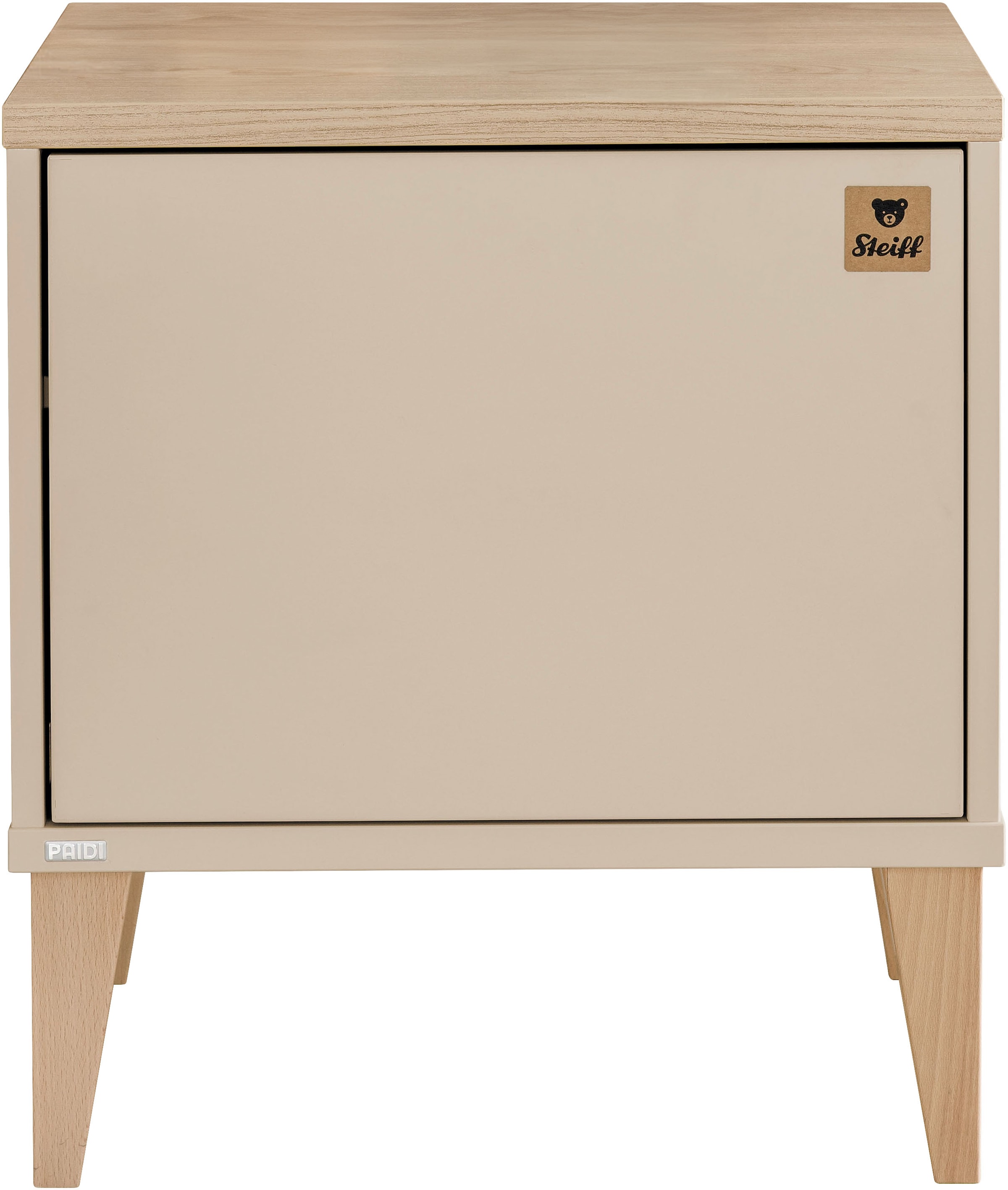 PAIDI Nachtkommode »MILA & BEN Steiff by PAIDI, Schublade mit Soft-Close« langlebiger Nachttisch in Beige mit Massivholz-Füßen