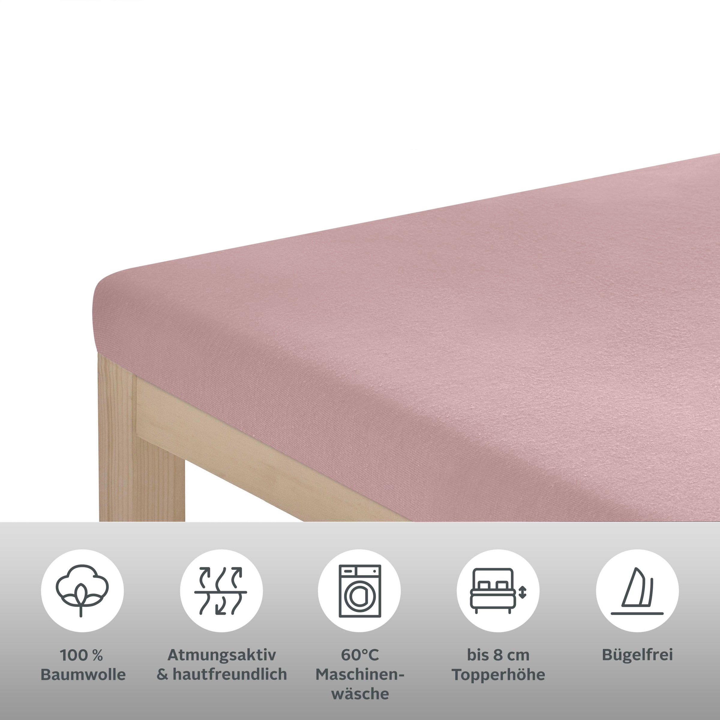 OTTO home Spannbettlaken »Physalis Topper Comfort, in Gr. 90x200, 140x200 o günstig online kaufen