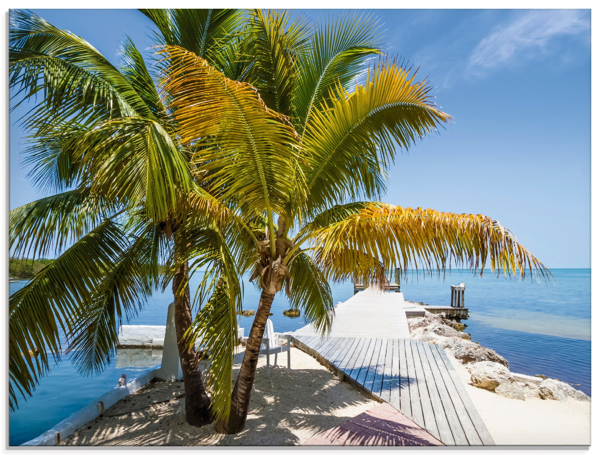 Artland Glasbild »Florida Keys Himmlischer Blick«, Strand, (1 St.), in vers günstig online kaufen