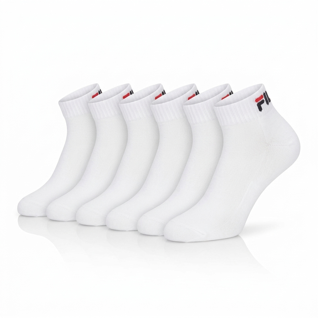 Fila Kurzsocken »UNISEX INVISIBLE PLAIN SOCKS« 6 Paar,  Baumwollmischung, Rippenbündchen, flache Zehennaht