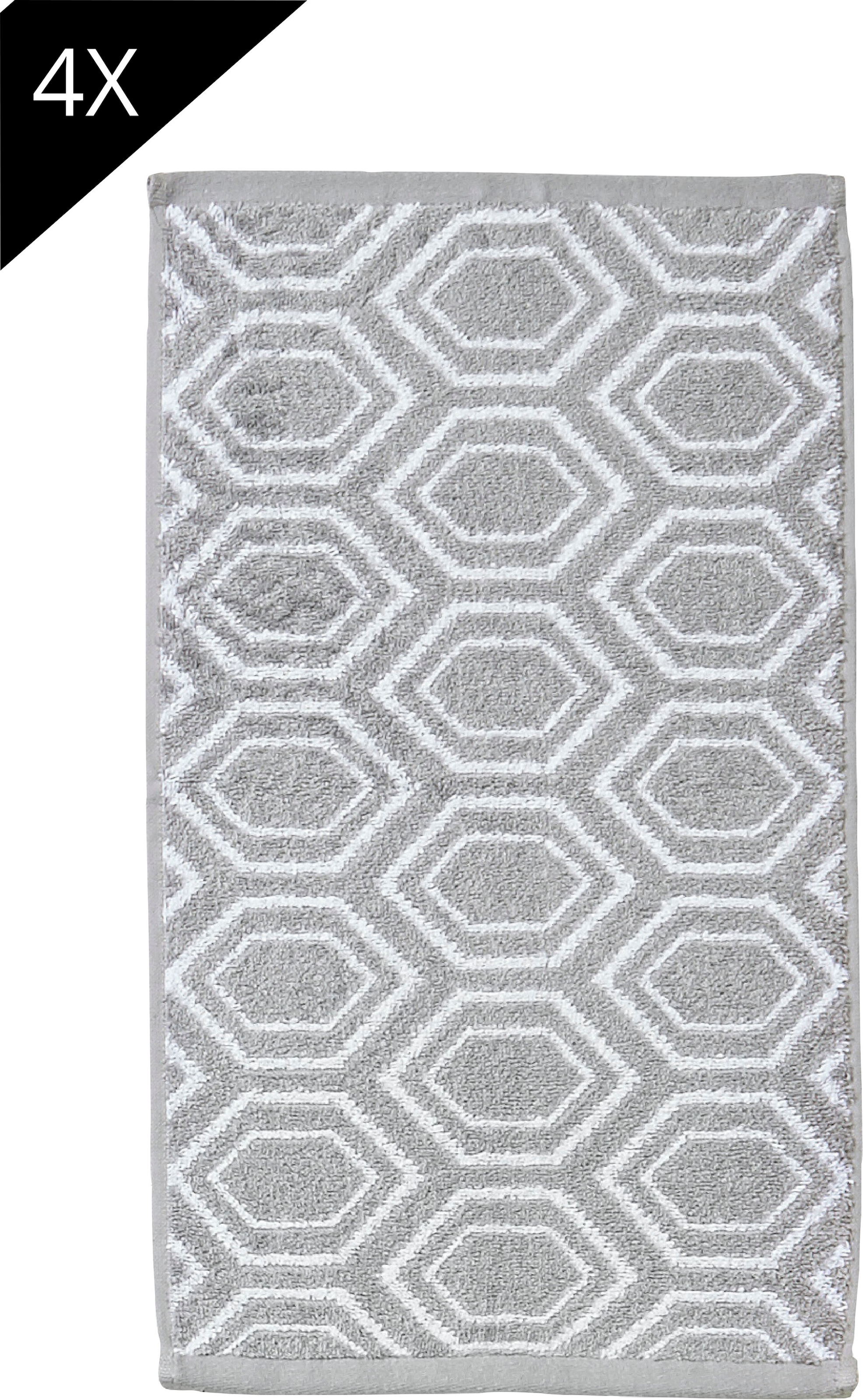 done.® Handtuch Set »Ethno 4x Gästetücher (30x50 cm)« Gästehandtücher, Jacq günstig online kaufen