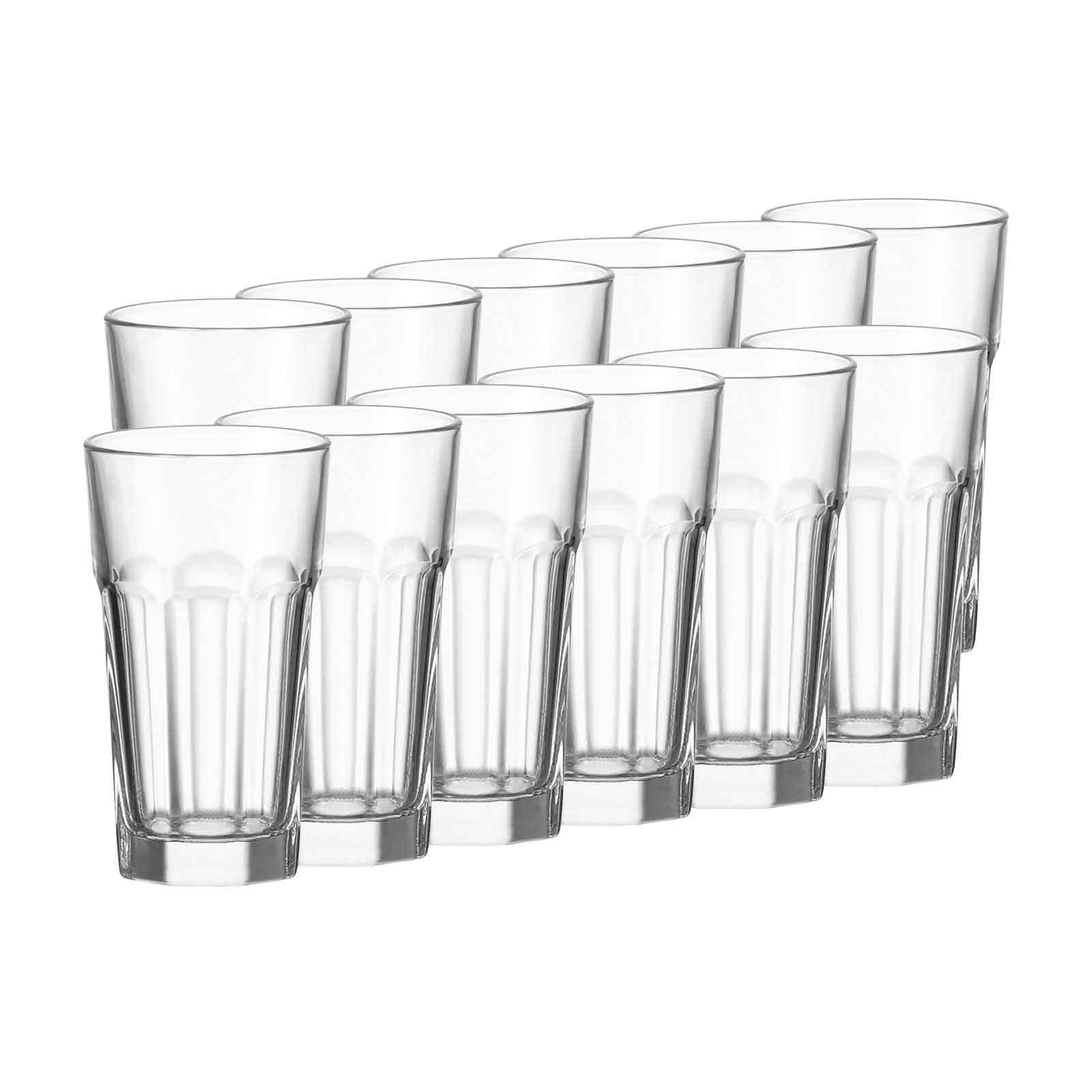 LEONARDO Longdrinkglas »Longdrinkgläser Rock 340 ml 12er Set transparent« günstig online kaufen