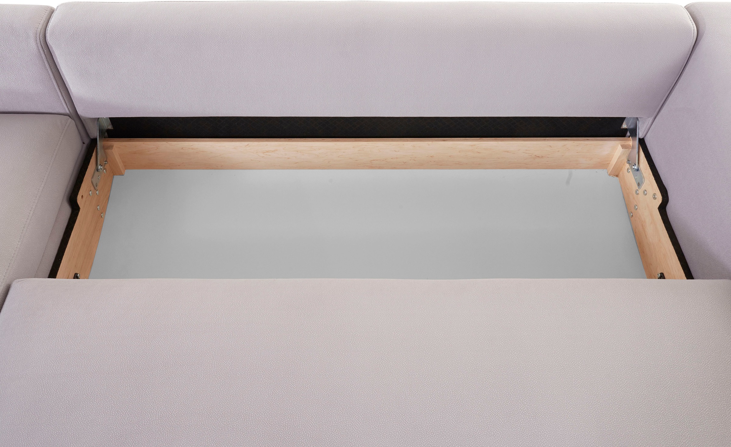 OTTO products Polsterecke »Finnja, softer, legerer Sitzkomfort, bequem, zeitloses Design, L-Form«, Mit Bettfunktion & Bettkasten