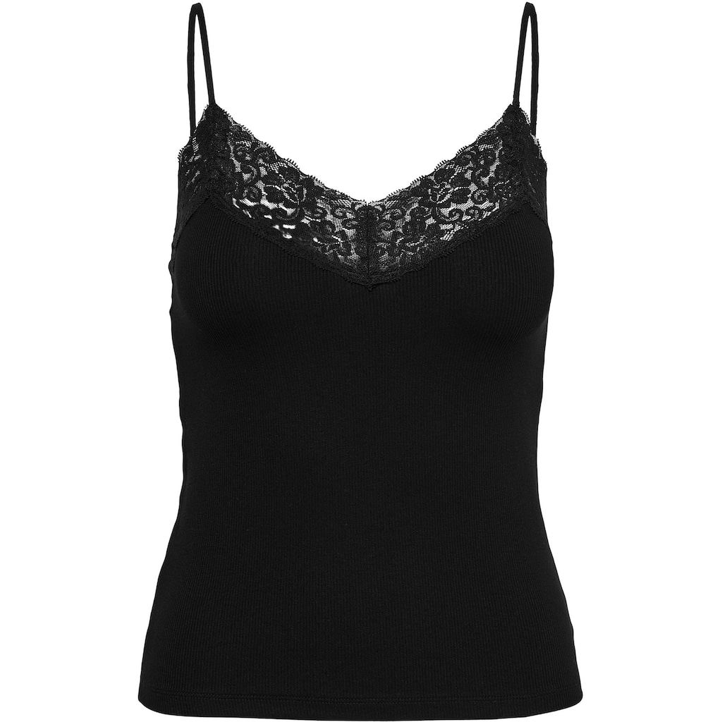 ONLY Spaghettitop »ONLTILDE RIB LACE SINGLET«