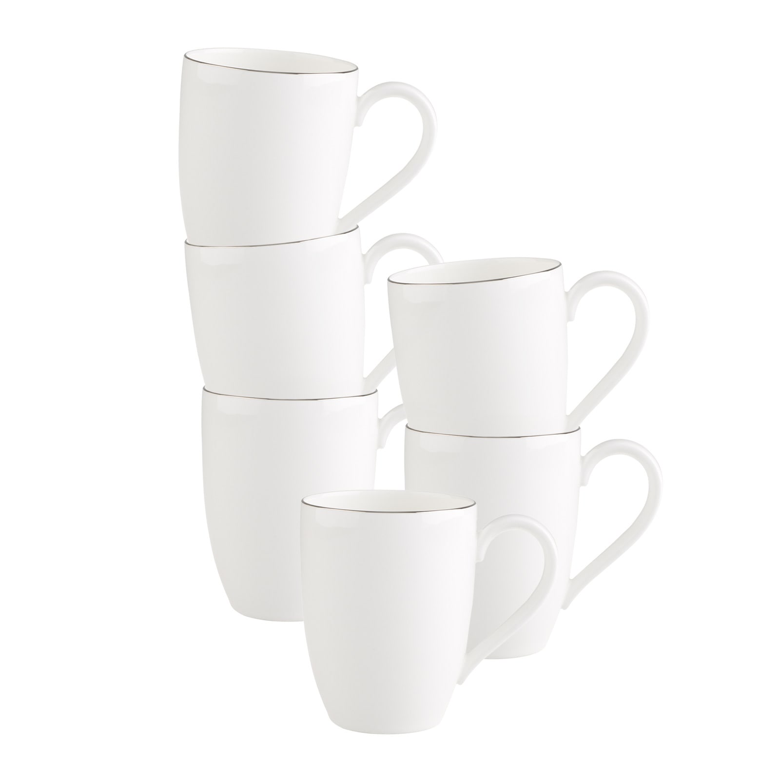 Villeroy & Boch Tasse »Becher mit Henkel Anmut Platinum No. 1 300 ml 6er Se günstig online kaufen