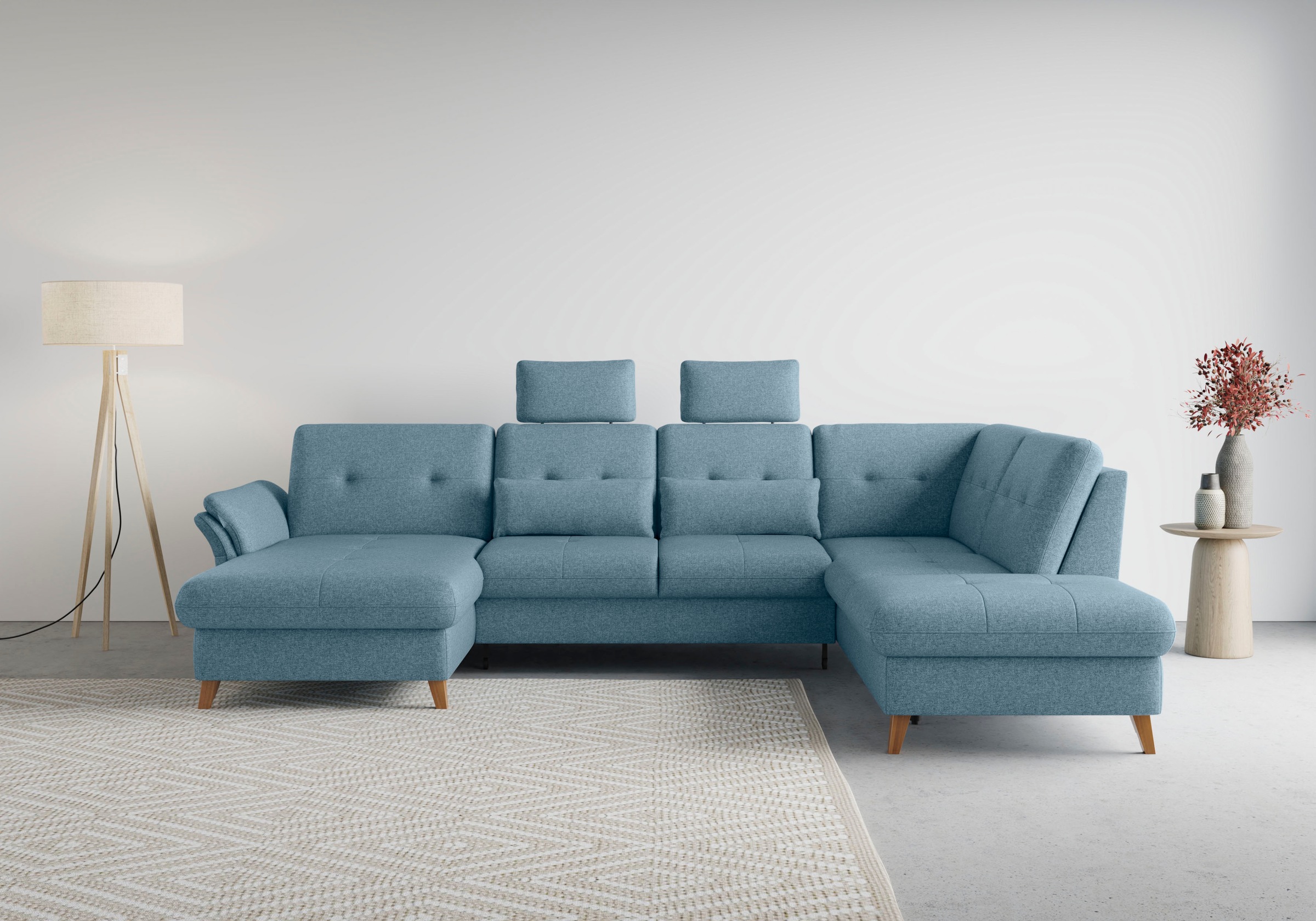 sit&more Wohnlandschaft »Göteborg«, inkl. Sitztiefenverstellung, wahlweise mit Bettfunktion & Bettkasten