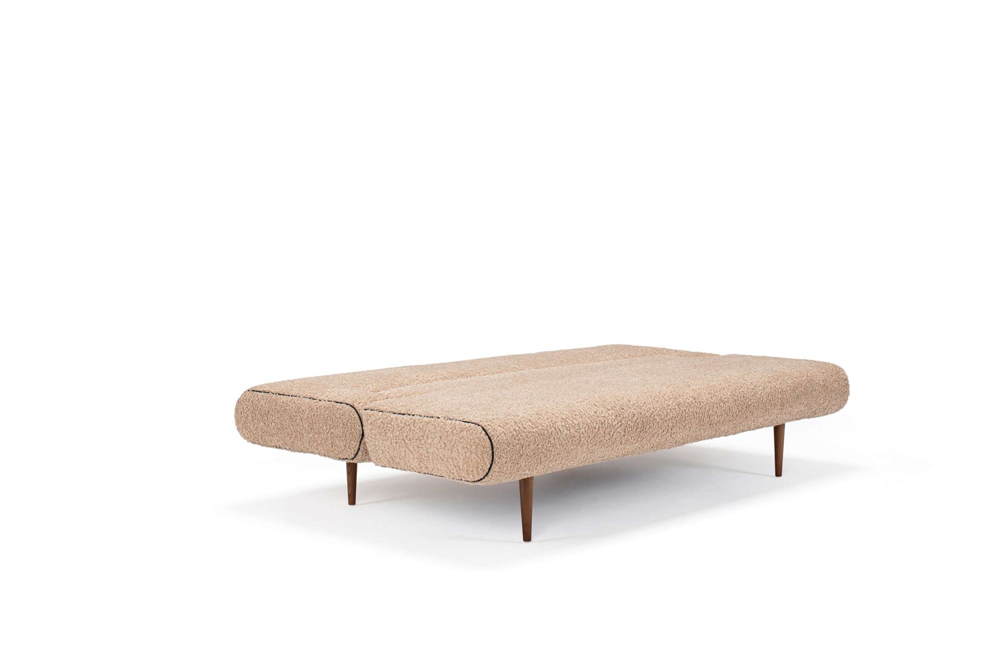 INNOVATION LIVING ™ Schlafsofa »Unfurl Bettsofa, Klappsofa, Gästebett, Couch, Schlaffunktion«, 3-stufig klappbar, Teddy Stoff, Braun, als Dauerschläfer geeignet