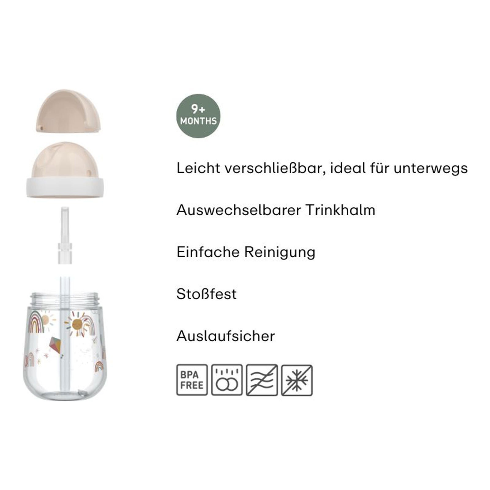 Mepal Kinderbecher »Strohhalmbecher Mio 300 ml« günstig online kaufen