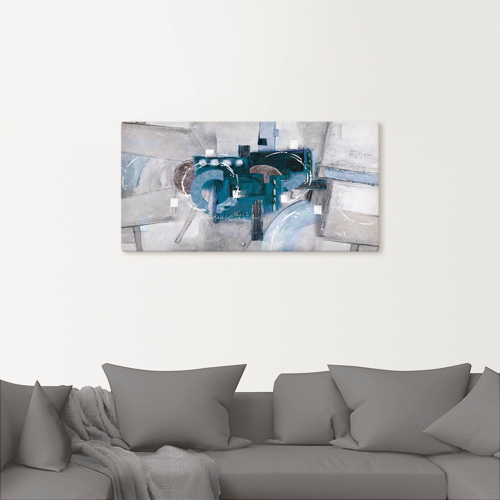 Artland Wandbild "Abstrakte blaue Kreise", Gegenstandslos, (1 St.), als Alu günstig online kaufen