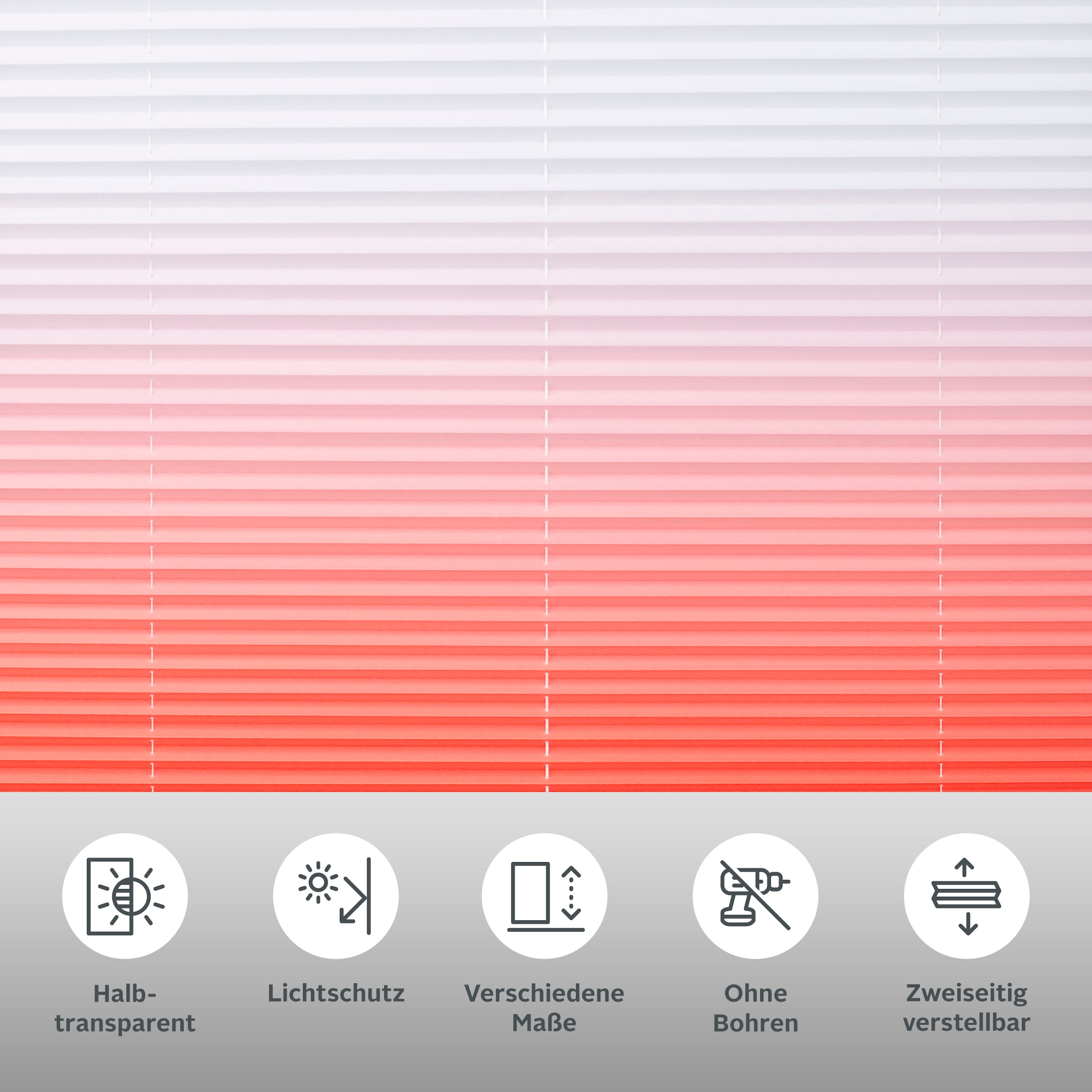 my home Plissee »Ombré«, Lichtschutz, ohne Bohren, verspannt, Fixmaß, Farbv günstig online kaufen