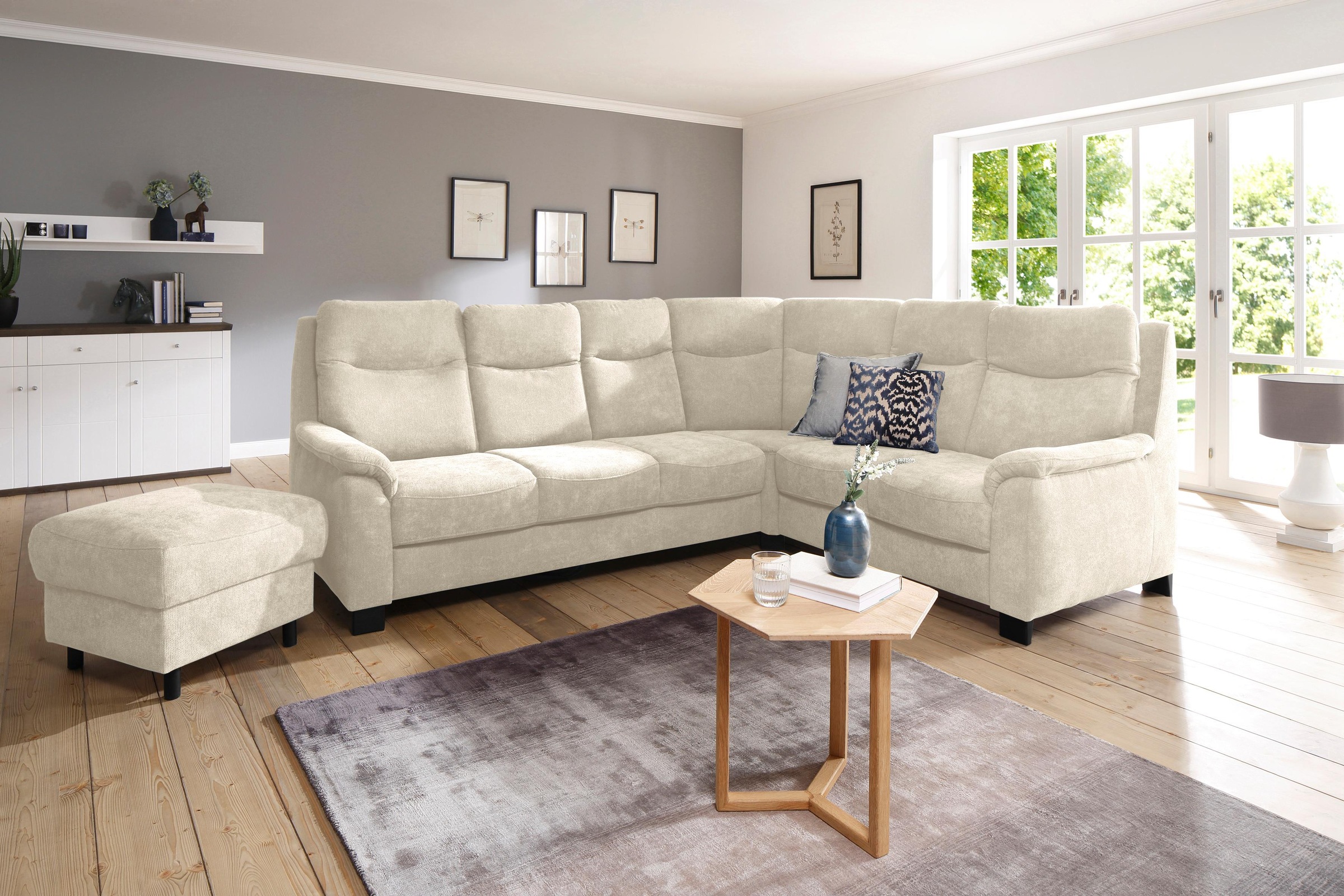 Home affaire Ecksofa »Boccaccio L-Form«, mit Federkern, incl. Kopfteilverst günstig online kaufen