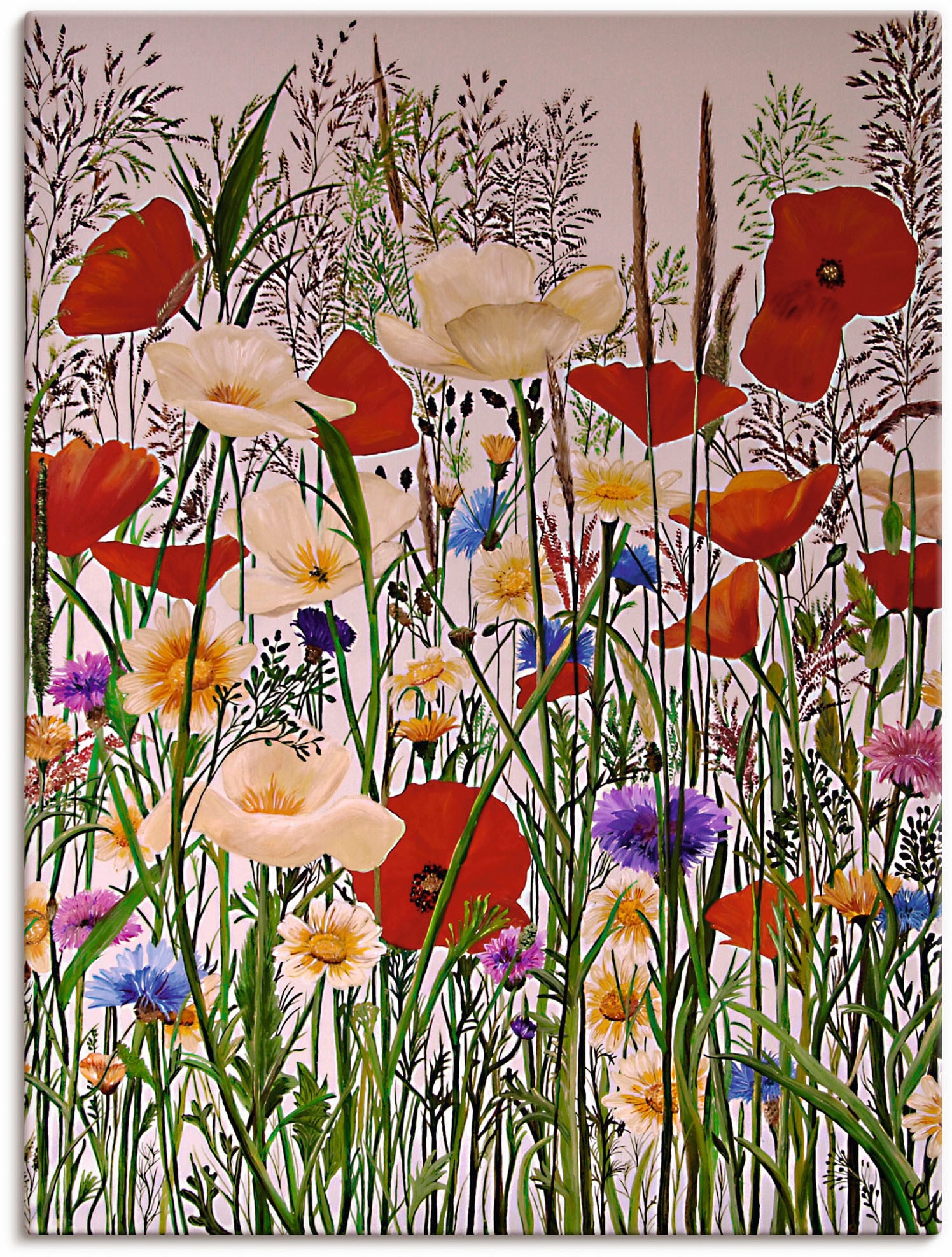 Artland Wandbild »Blumenwiese« Baumbilder 1 Stk. tlg. als Leinwandbild, Wan günstig online kaufen