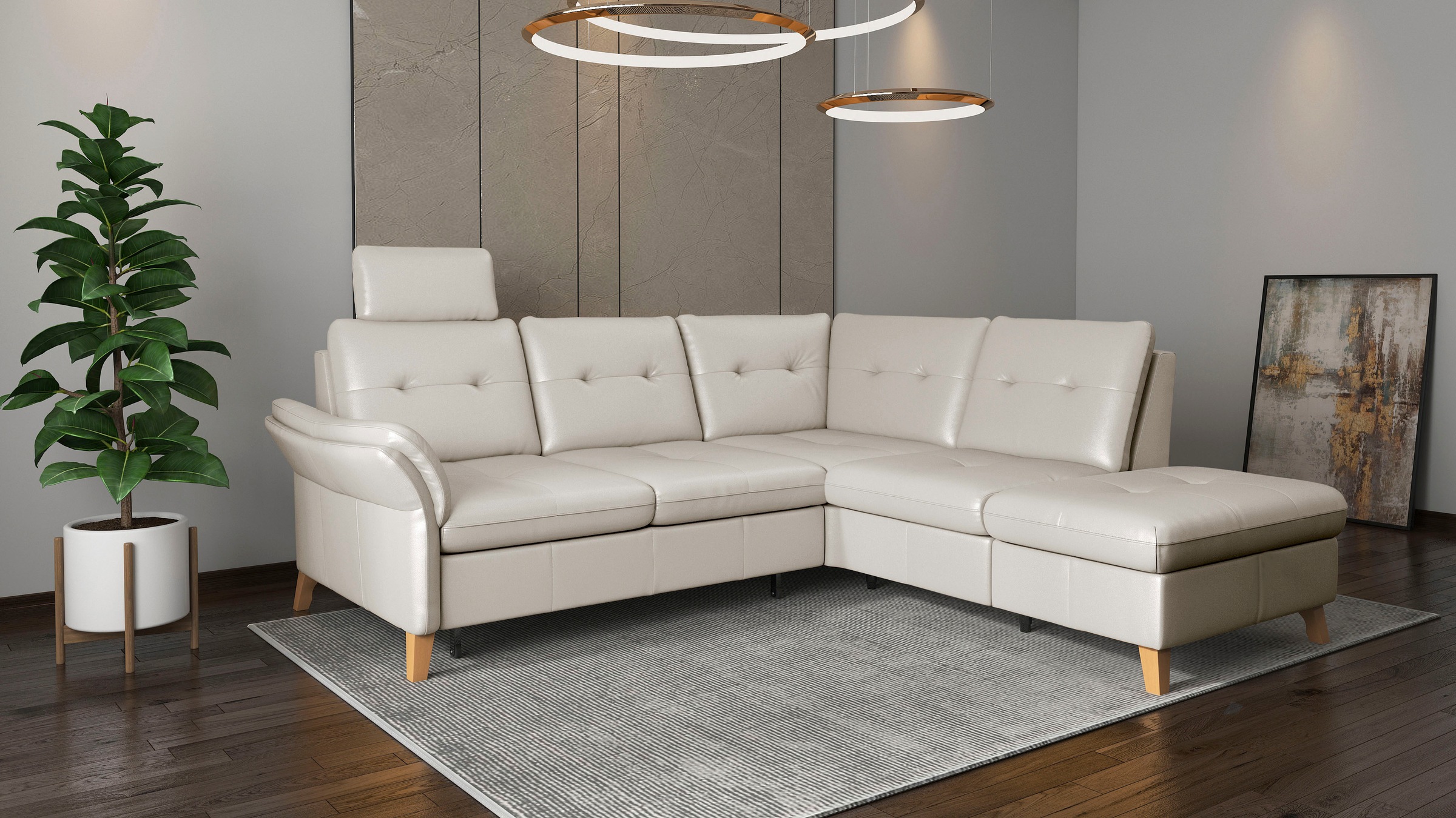 sit&more Ecksofa »Göteborg«, inkl. Sitztiefenverstellung, wahlweise mit Bettfunktion & Bettkasten