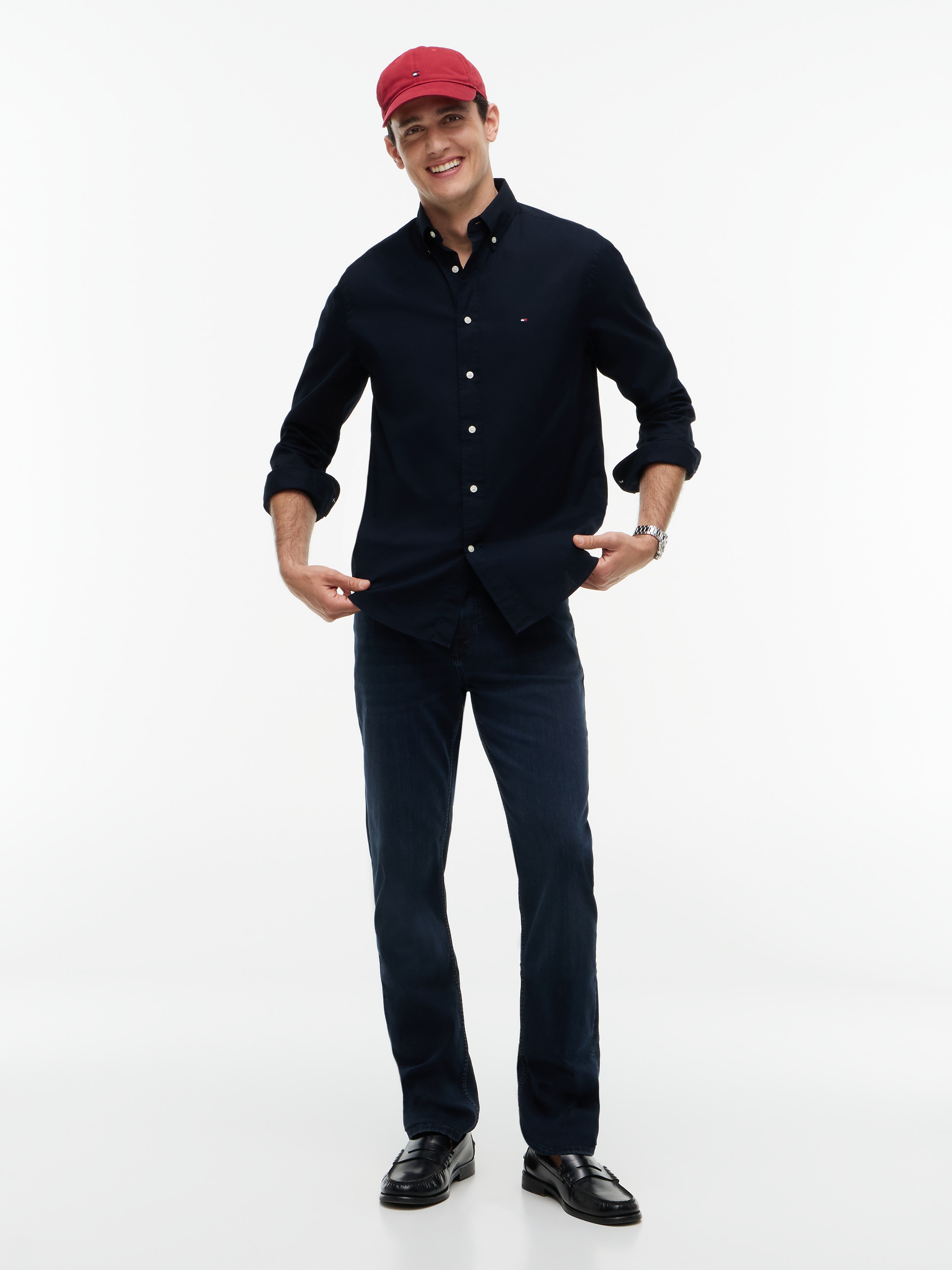 Tommy Hilfiger Langarmhemd »CORE FLEX POPLIN SOLID Regular Fit SHIRT« Regular Fit Flex Cotton