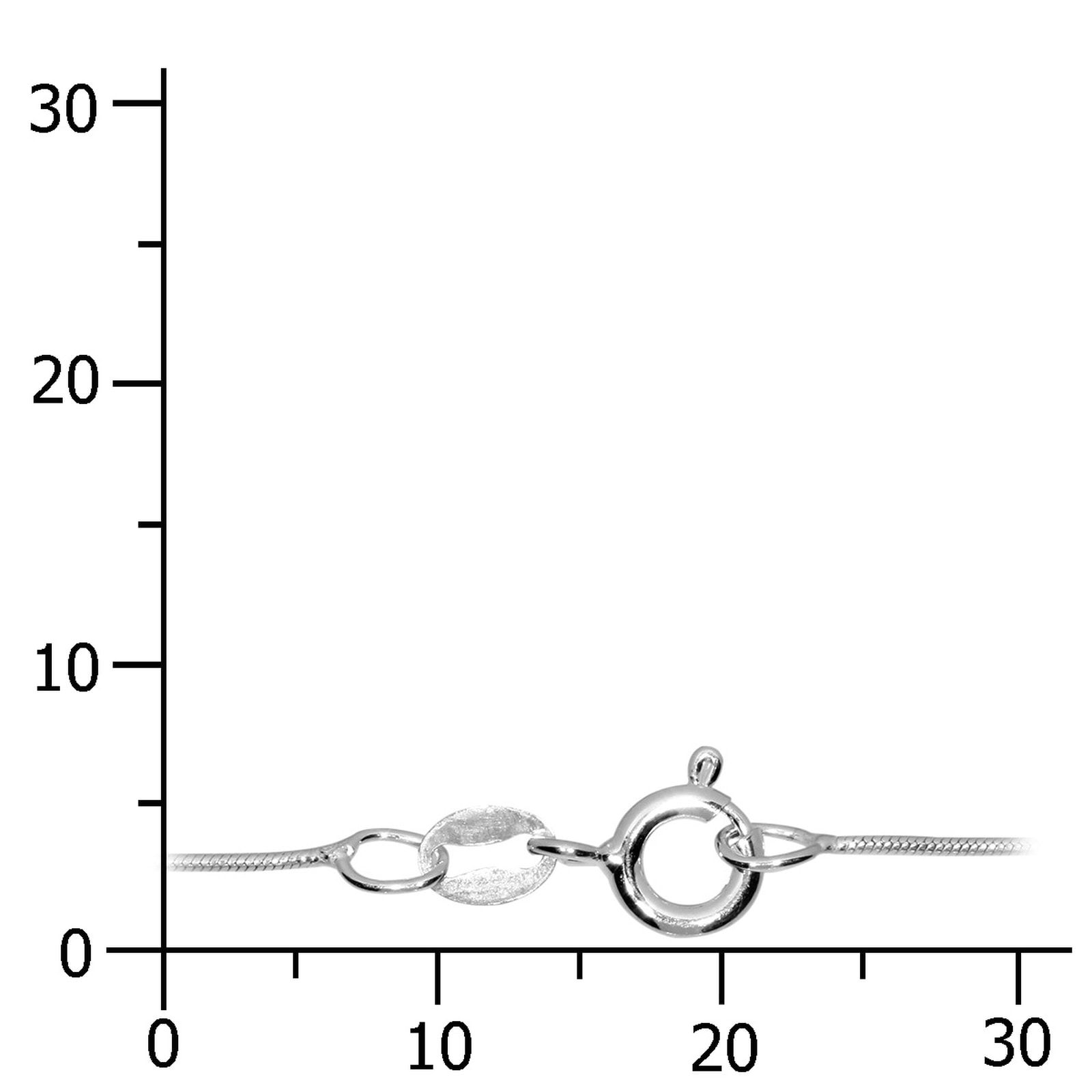 OSTSEE-SCHMUCK Silberkette »Ostsee-Schmuck Kette Schlange 0,8 mm Kette Schlange 0,8 mm«, (1 tlg.)