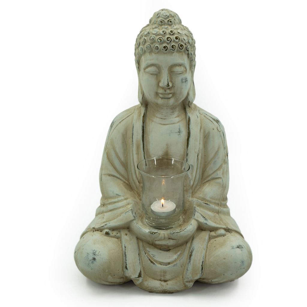 NOOR LIVING Teelichthalter »Buddha«, (1 St.)