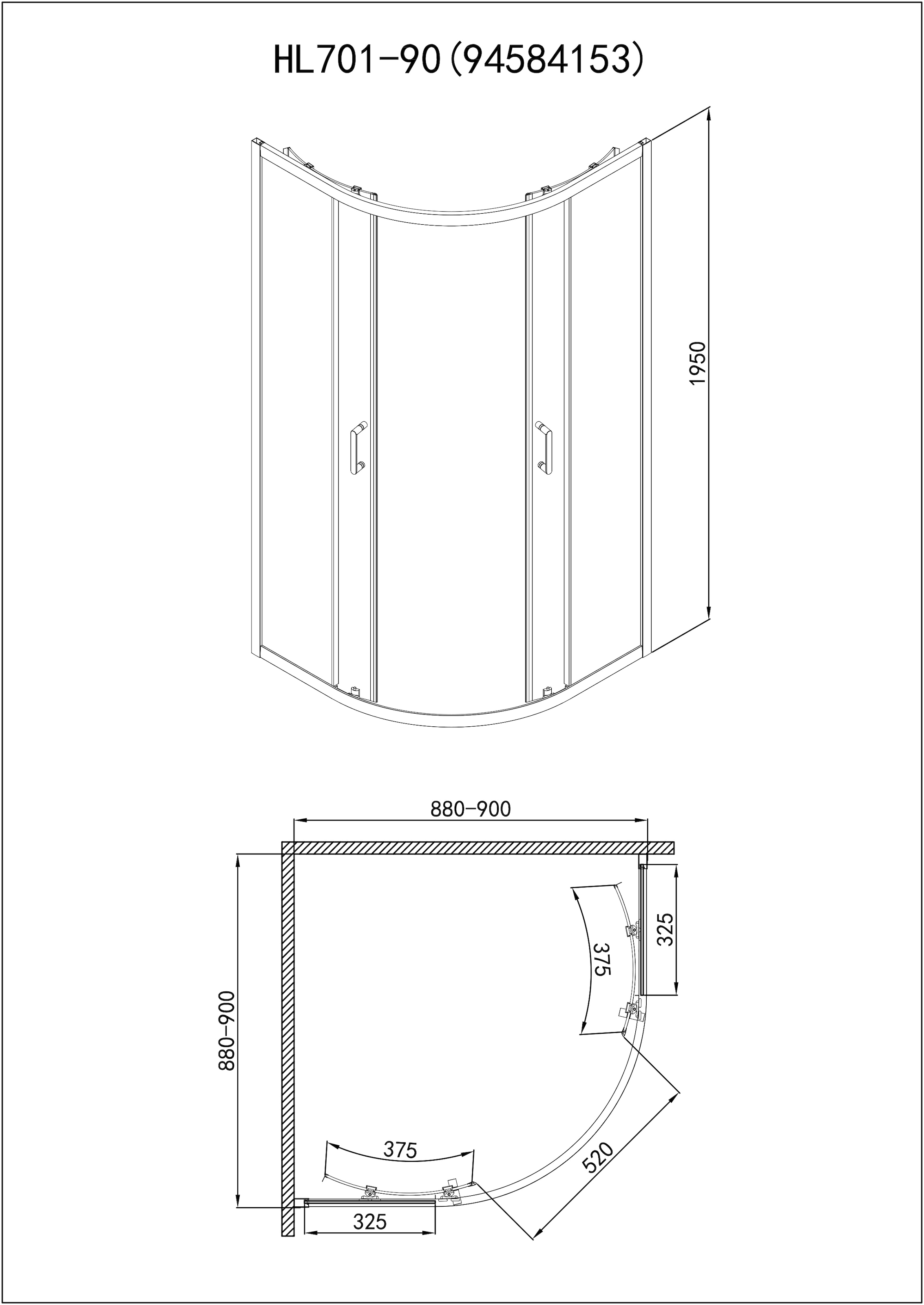 welltime Runddusche »New Trento« Extrahohe 195cm, mite verbessertem Rollensystem