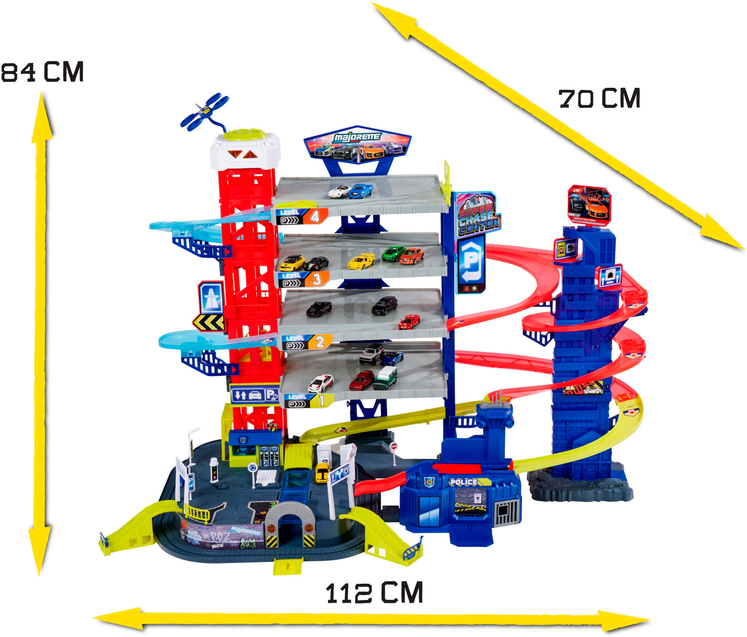 majORETTE Spiel-Parkgarage »Super Chase Center« mit Licht und Sound