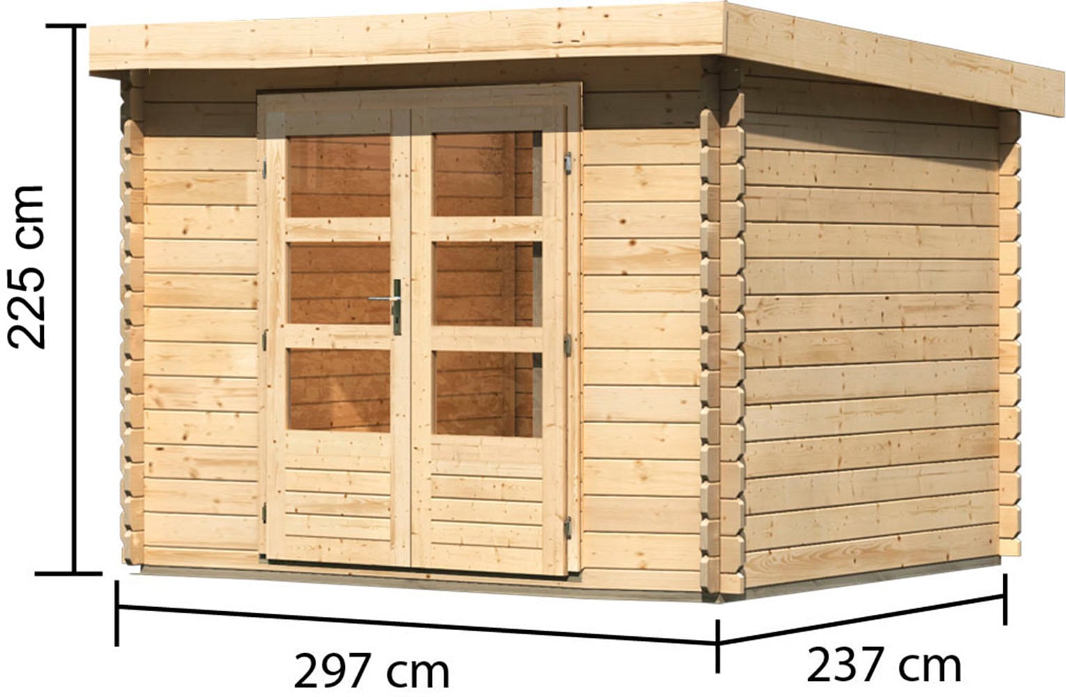 Karibu Gartenhaus »"Lumet 3"« naturbelassen oder anthrazit