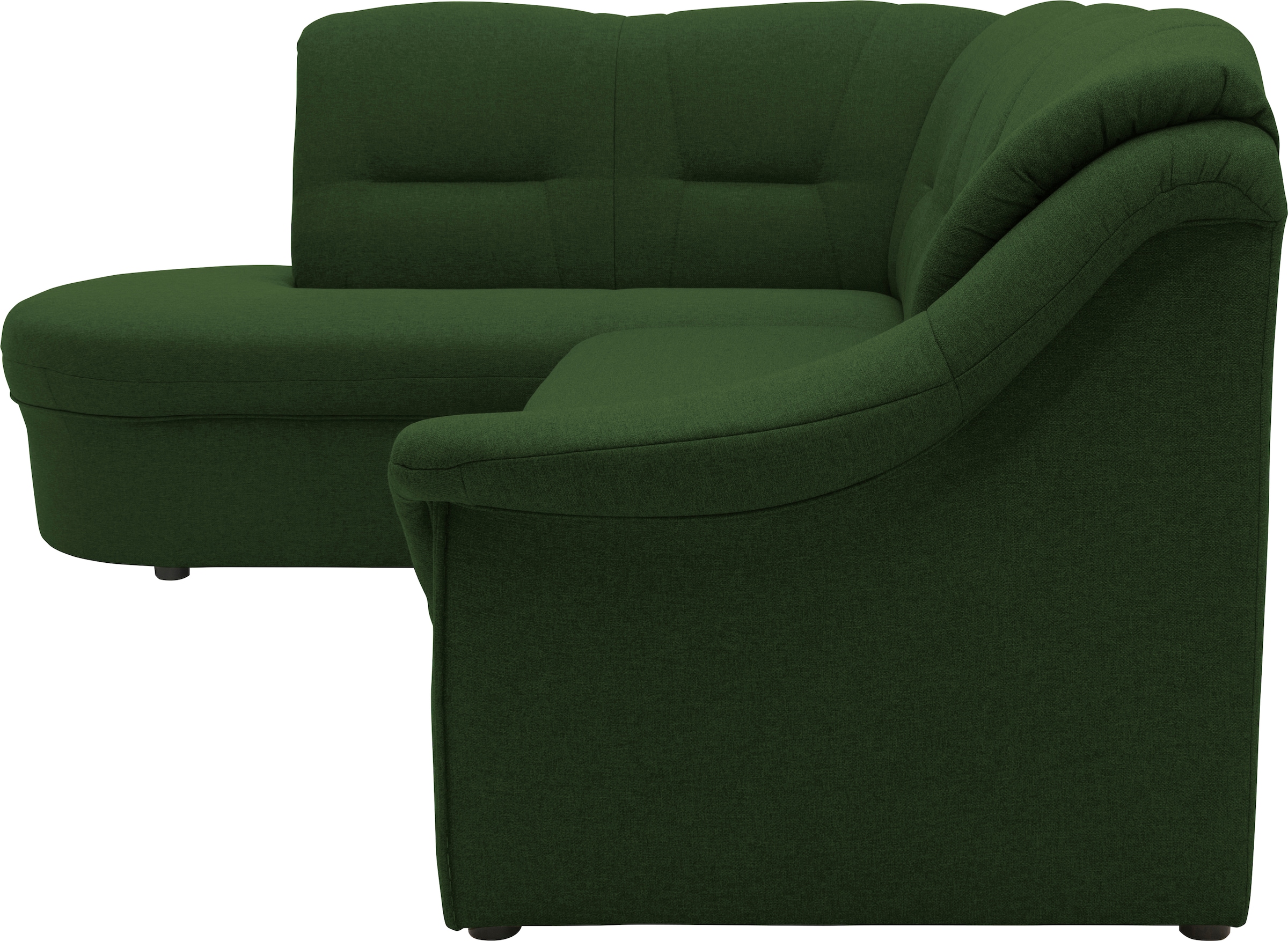 DOMO collection Ecksofa »Faenza für kleine Räume, Stellmaße 232,176cm, komfortabel, L-Form«, mit Ottomane, zeitlos, elegante Armlehnen, wahlweise mit Bettfunktion