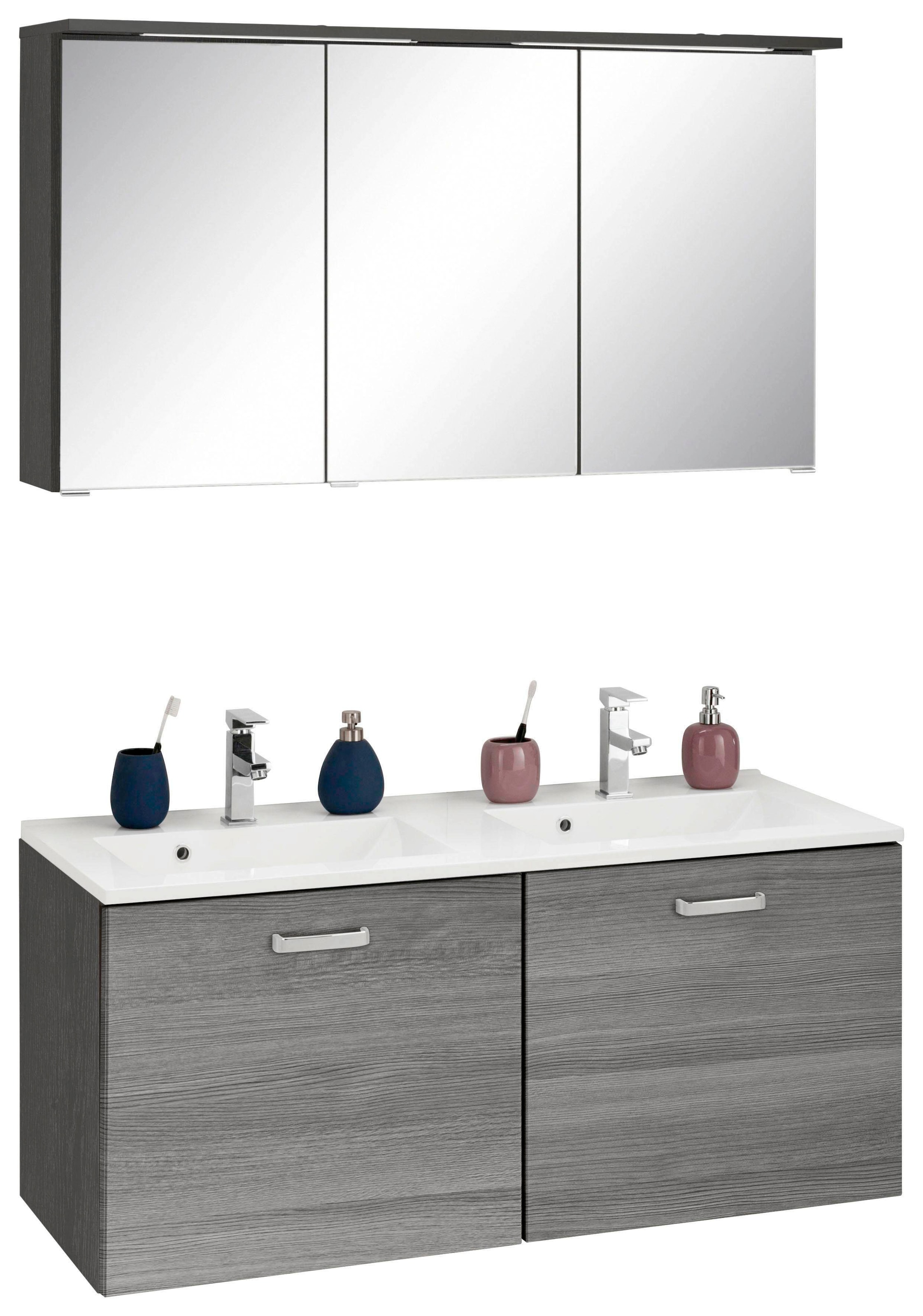 welltime Badmöbel-Set »Ravenna« 2 Stk. tlg. Doppelwaschplatz, Breite 120 cm günstig online kaufen