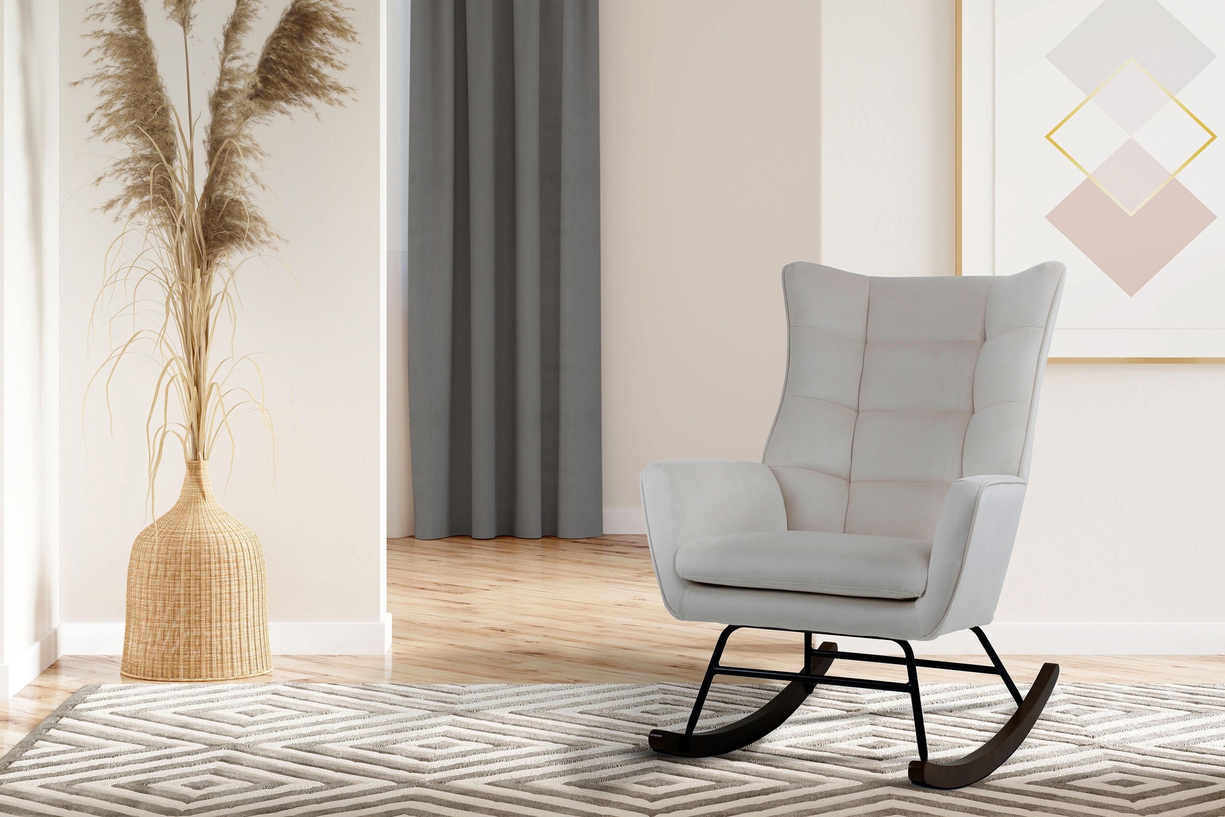Kayoom Schaukelstuhl »Bryana 125, Relaxstuhl zum Schaukeln, Metallgestell m günstig online kaufen
