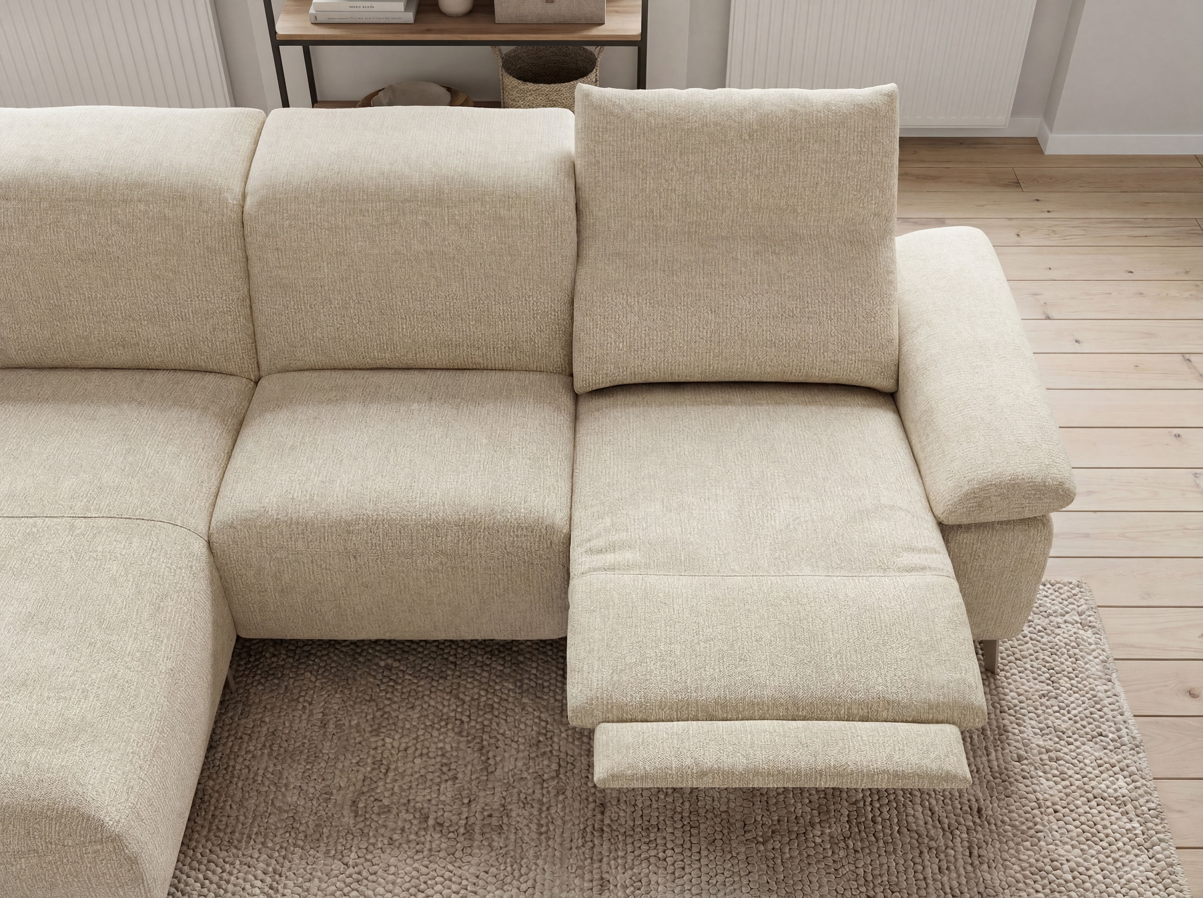 Musterring Ecksofa »MR 370, intelligenter Komfort im modernen Design« Optionale Relaxfunktion, flexible Kopfteile & klappbare Armlehnen