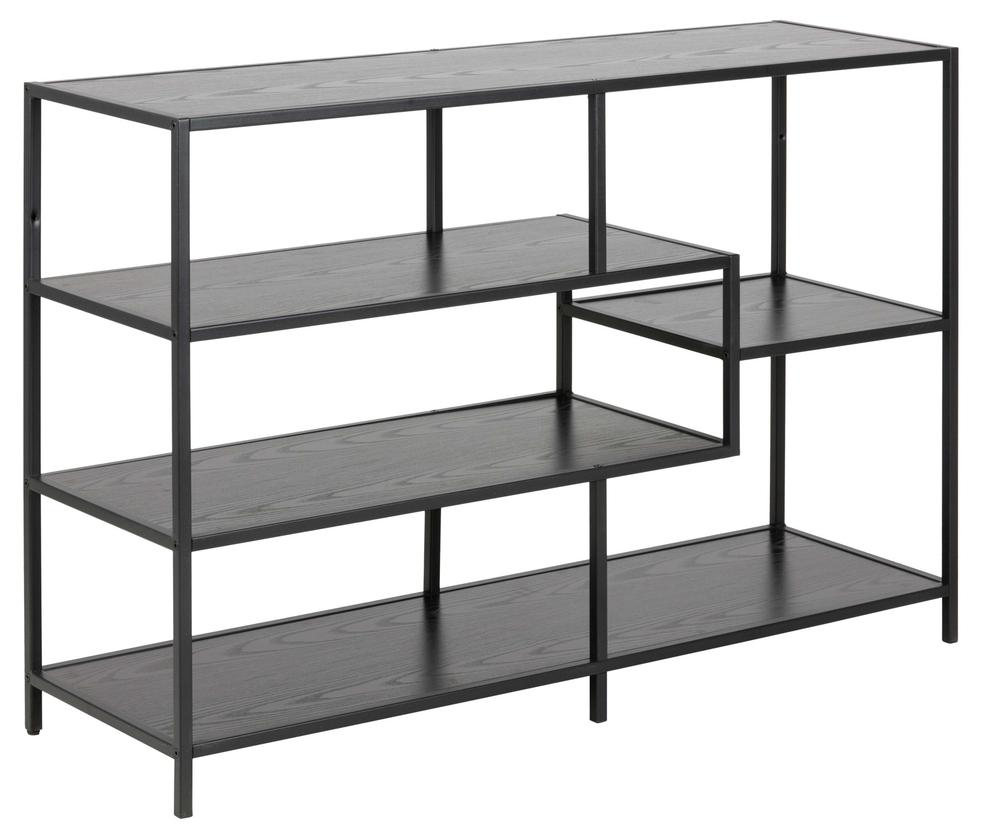 ACTONA GROUP Bücherregal »Seaford - Mehrzweckregal & Raumteiler, modern, Metall« 114x35x78 cm,  Asymmetrisch, stabil & viel Stauraum, zeitloses Design, 6 Regalböden