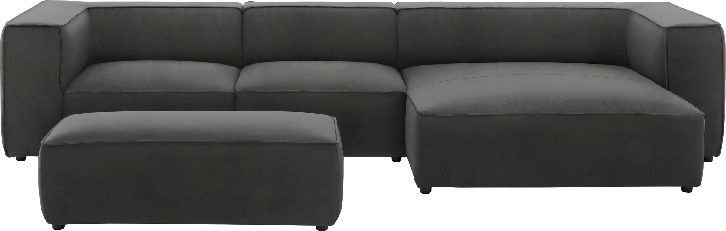 W.SCHILLIG Ecksofa »around-the-block«, mit eleganter Biese, mit Federkern, Breite 341 cm