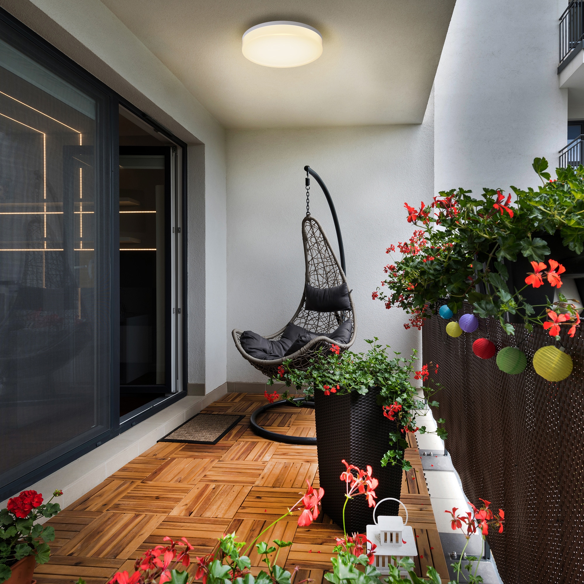 B.K.Licht LED Deckenleuchte, 1 flammig, Leuchtmittel LED-Board | LED fest integriert, Deckenlampe, 13W 1500lm, IP54, Badezimmer-Leuchte, Küche, Flur