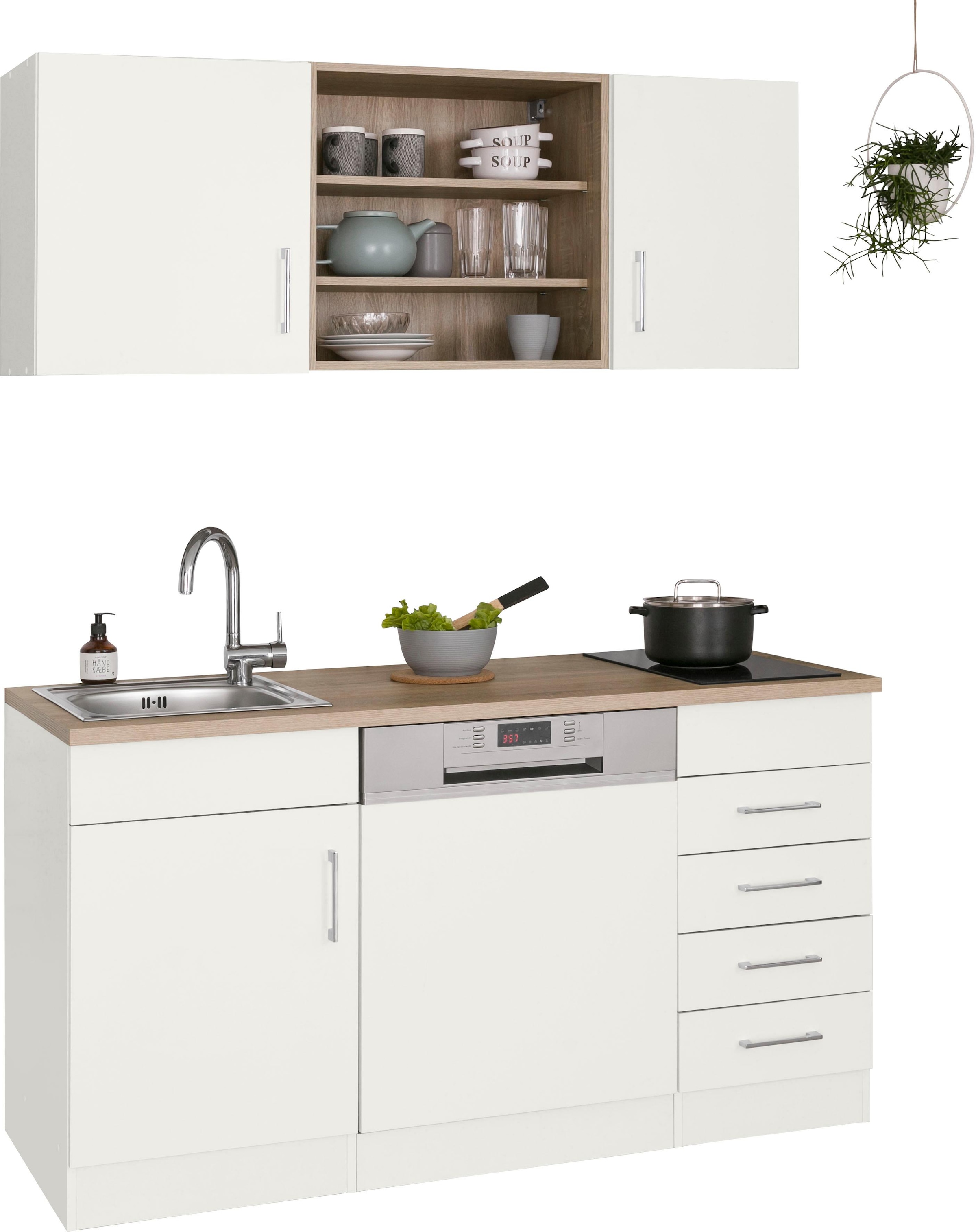 HELD MÖBEL Pantryküche »Mali«, Breite 150 cm, mit E-Geräten