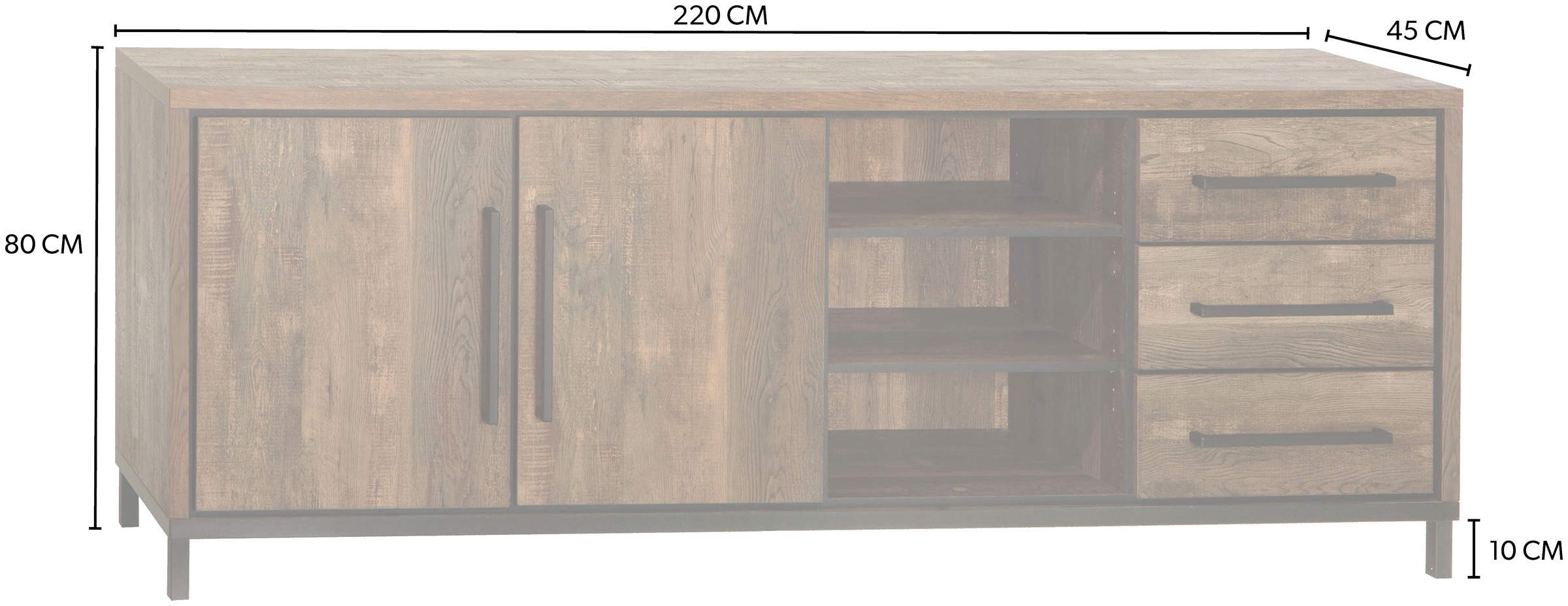 OMG Design Sideboard »Vasto«, mit Soft-Close, in zwei Breiten