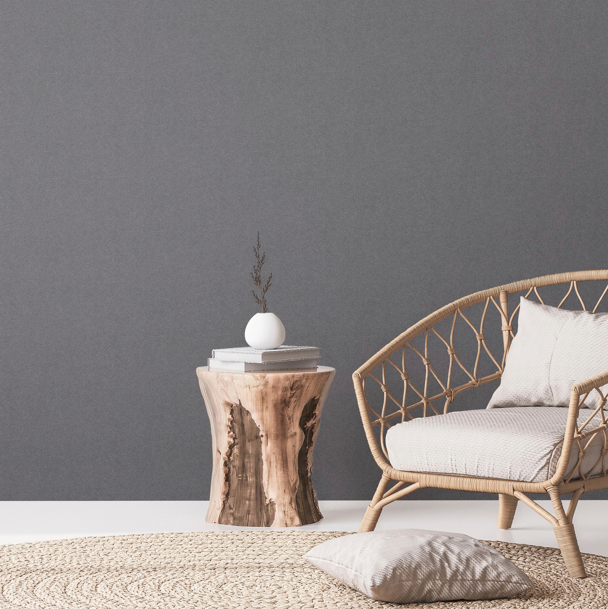 A.S. Création Vliestapete »Natural Living Textiloptik«, leicht glänzend-gemustert-abstrakt, Tapete Uni Vlies Wand Tapeten Wohnzimmer Schlafzimmer Küche Flur Optik