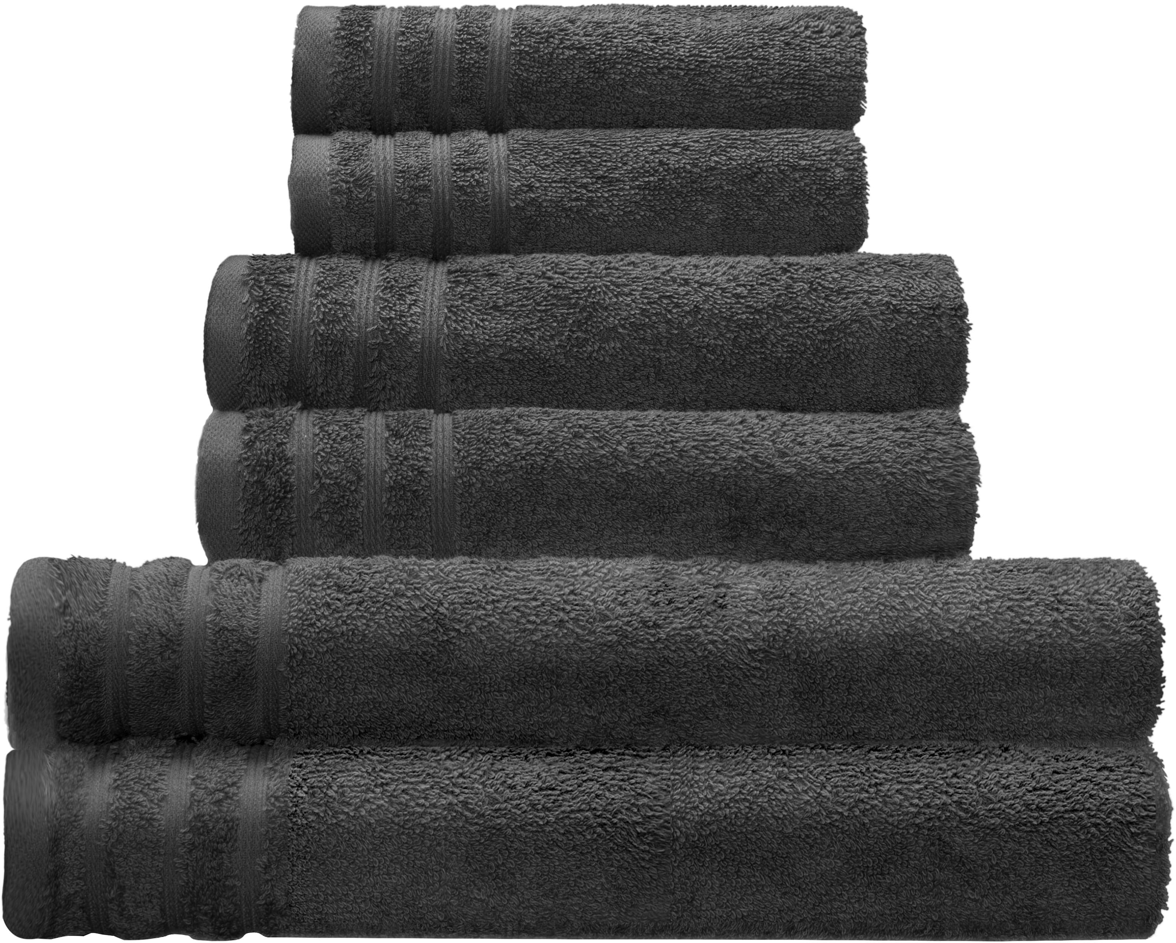 Kleine Wolke Duschtuch »Royal, 1 Stück (70/140 cm)«, (1 St., Badetuch 70 x 140 cm), Uni Farben, mit Bordüre, weich, auch in verschiedenen Sets erhältlich