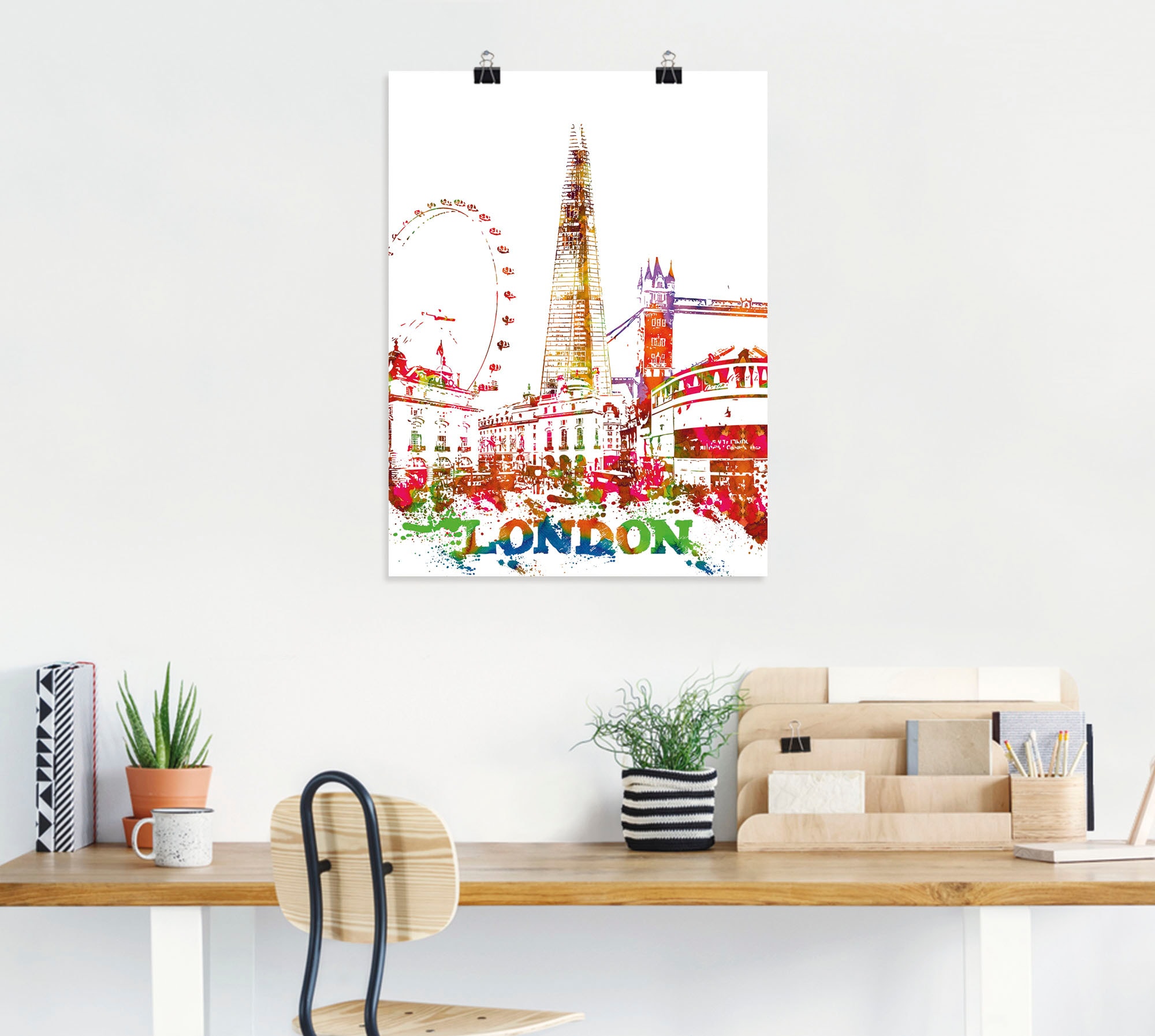 Artland Wandbild »London Grafik«, London, (1 St.), als Alubild, Leinwandbild, Wandaufkleber oder Poster in versch. Größen