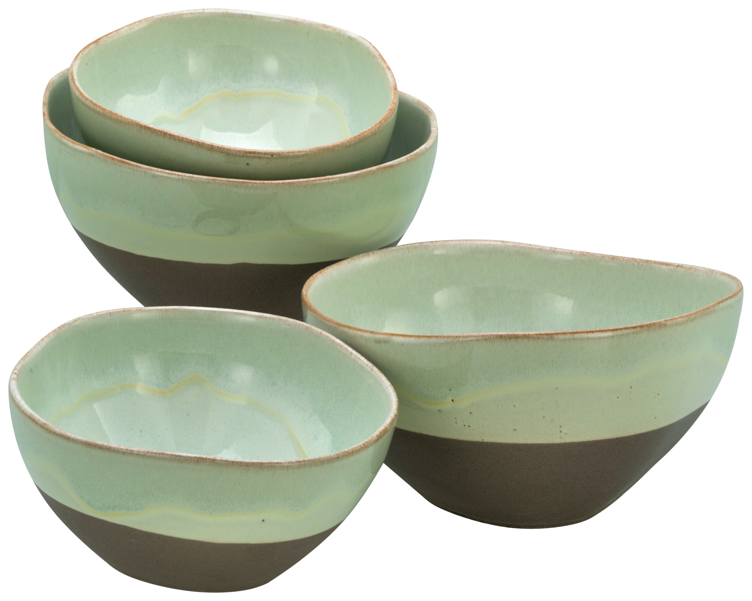 CreaTable Schale »Basalt Bio, Bowl Set 4-tlg« 4 Stk. aus Steinzeug Organisc günstig online kaufen