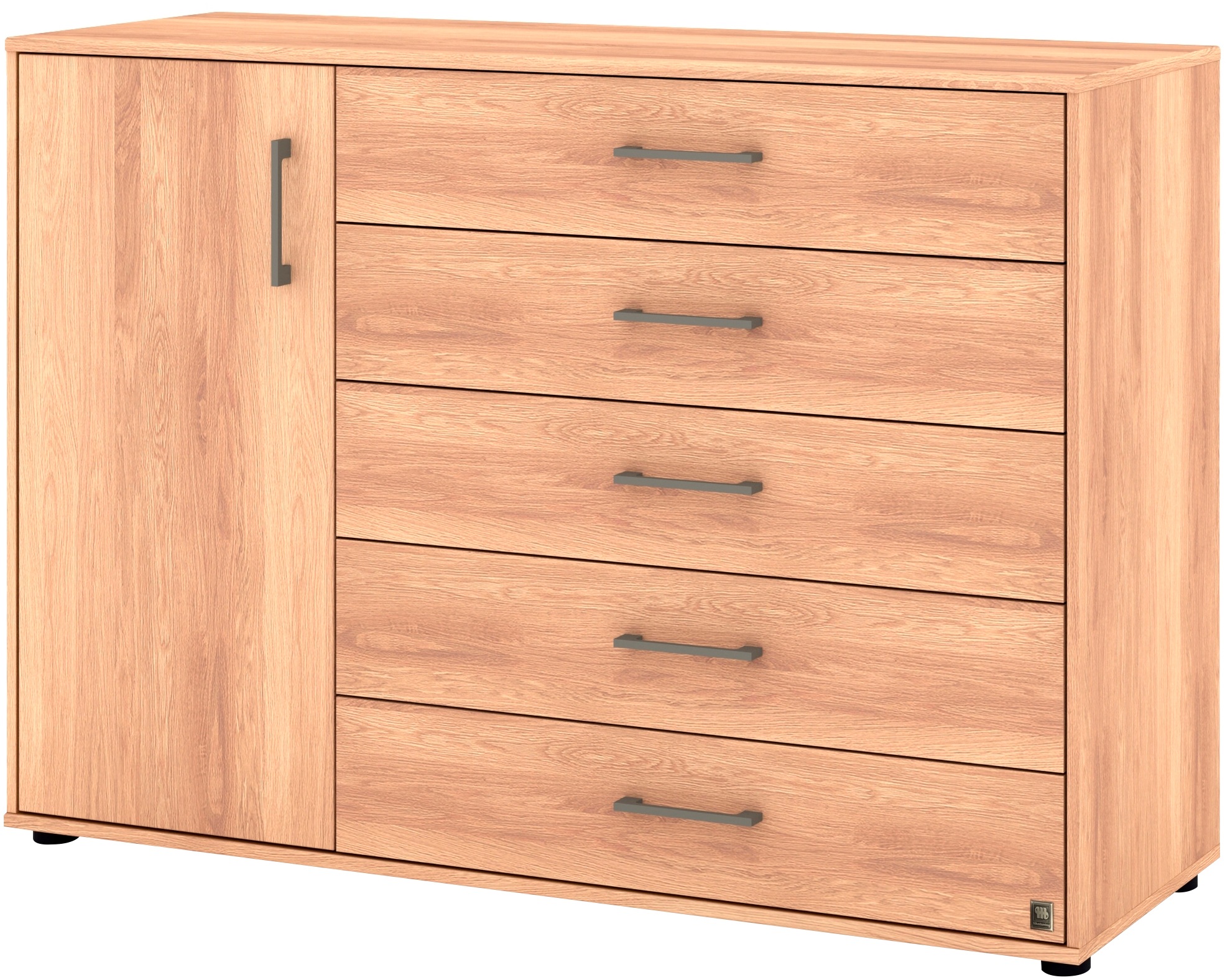 Musterring Kombikommode »Sorrent Sideboard, Wäscheschrank, mit Schubladen«, (Kommode, mit Selbsteinzug und Dämpfung, MADE IN GERMANY), mit Schubkästen, Fronten in Eiche massiv, Breite 120 oder 141 cm