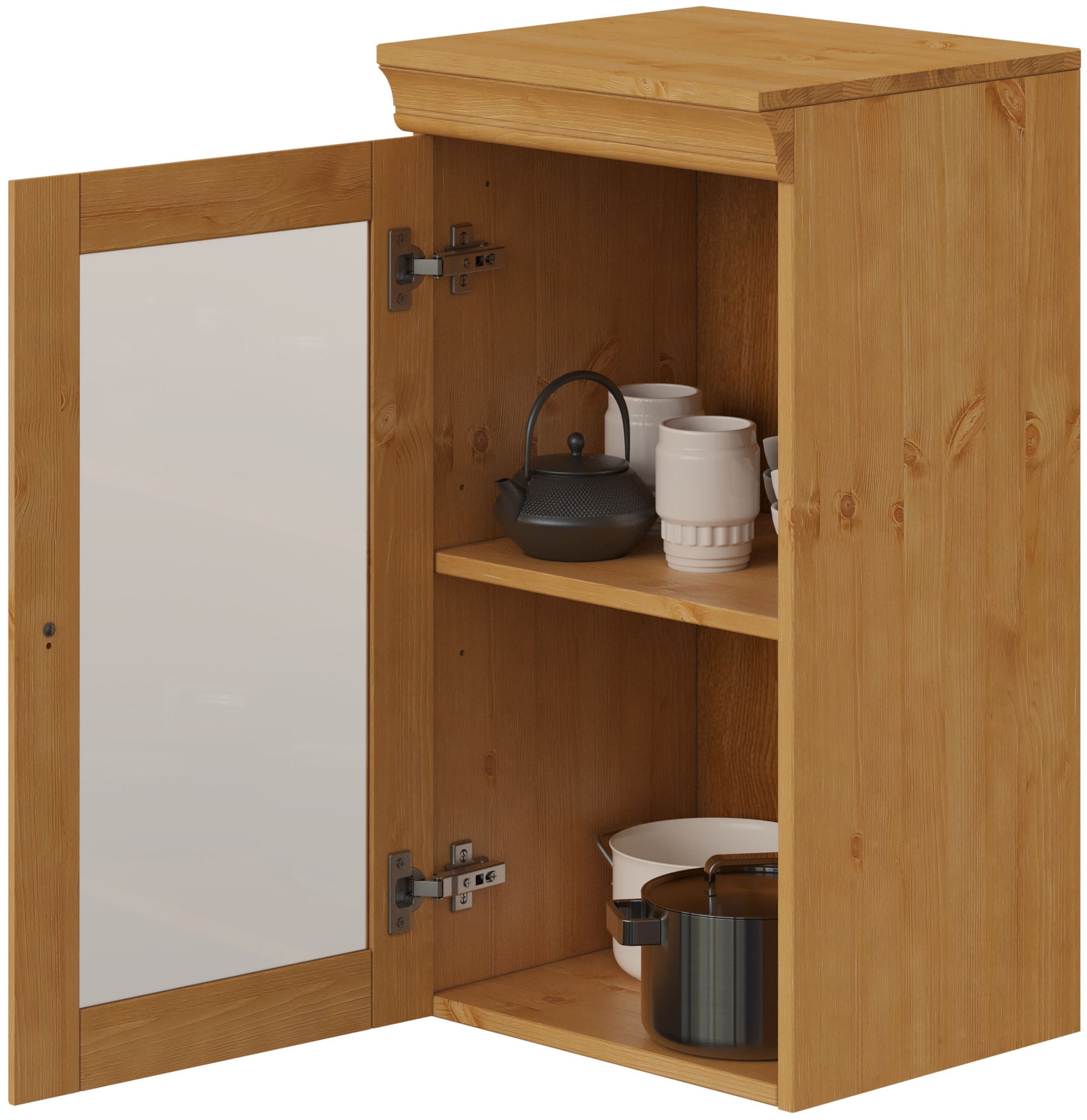 Home affaire Hängeschrank »Rügen«, Breite 40 cm, FSC® zertifiziertes Massivholz, Tür mit Glaseinsatz