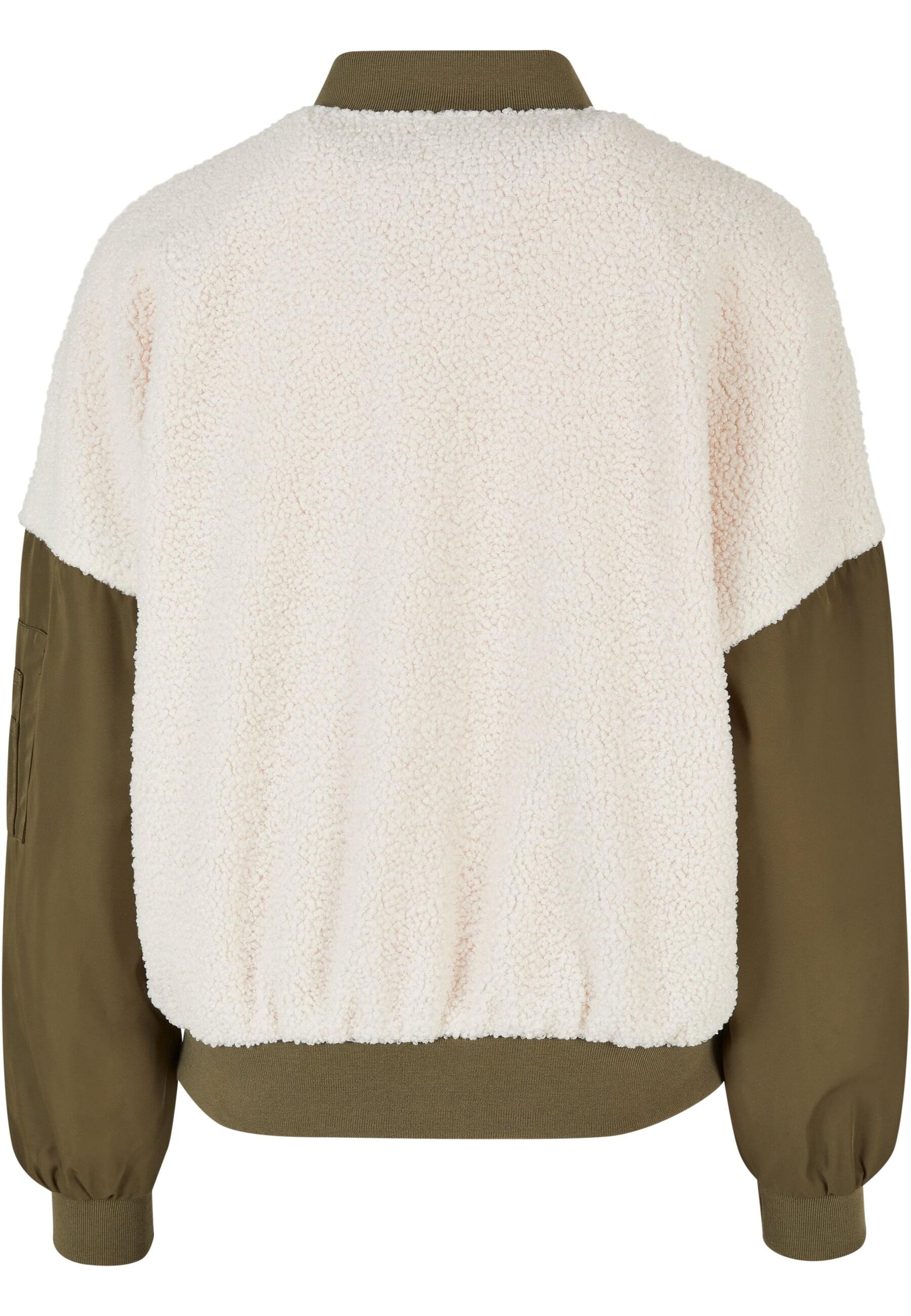 URBAN CLASSICS Bomberjacke »Urban Classics Damen Ladies Oversized Sherpa Mixed Bomber Jacket« 1 Stk. tlg. ohne Kapuze