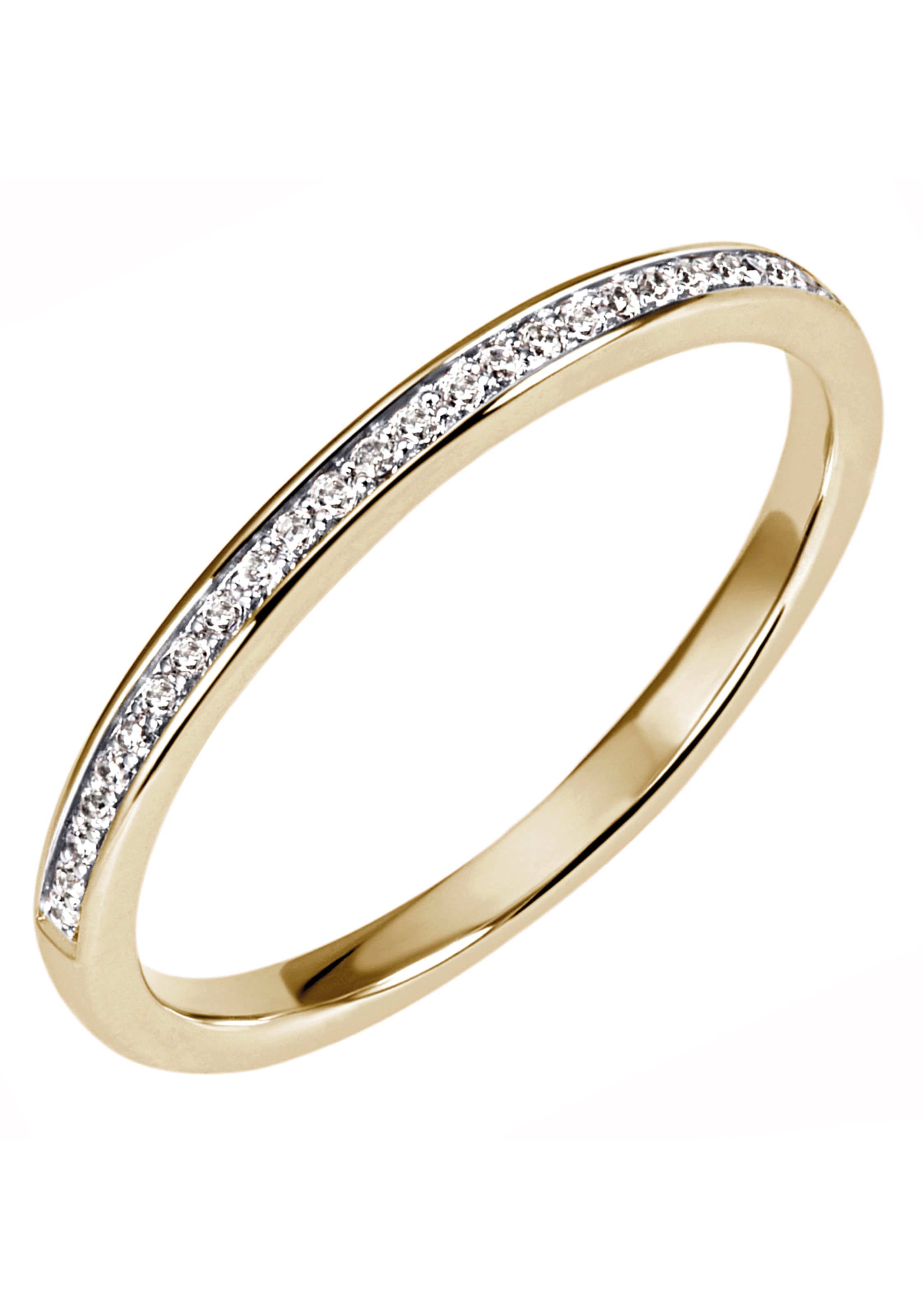 Firetti Goldring »Schmuck Geschenk Gold 585, funkelnd, ca.1,90 mm breit, massiv«, mit Brillanten