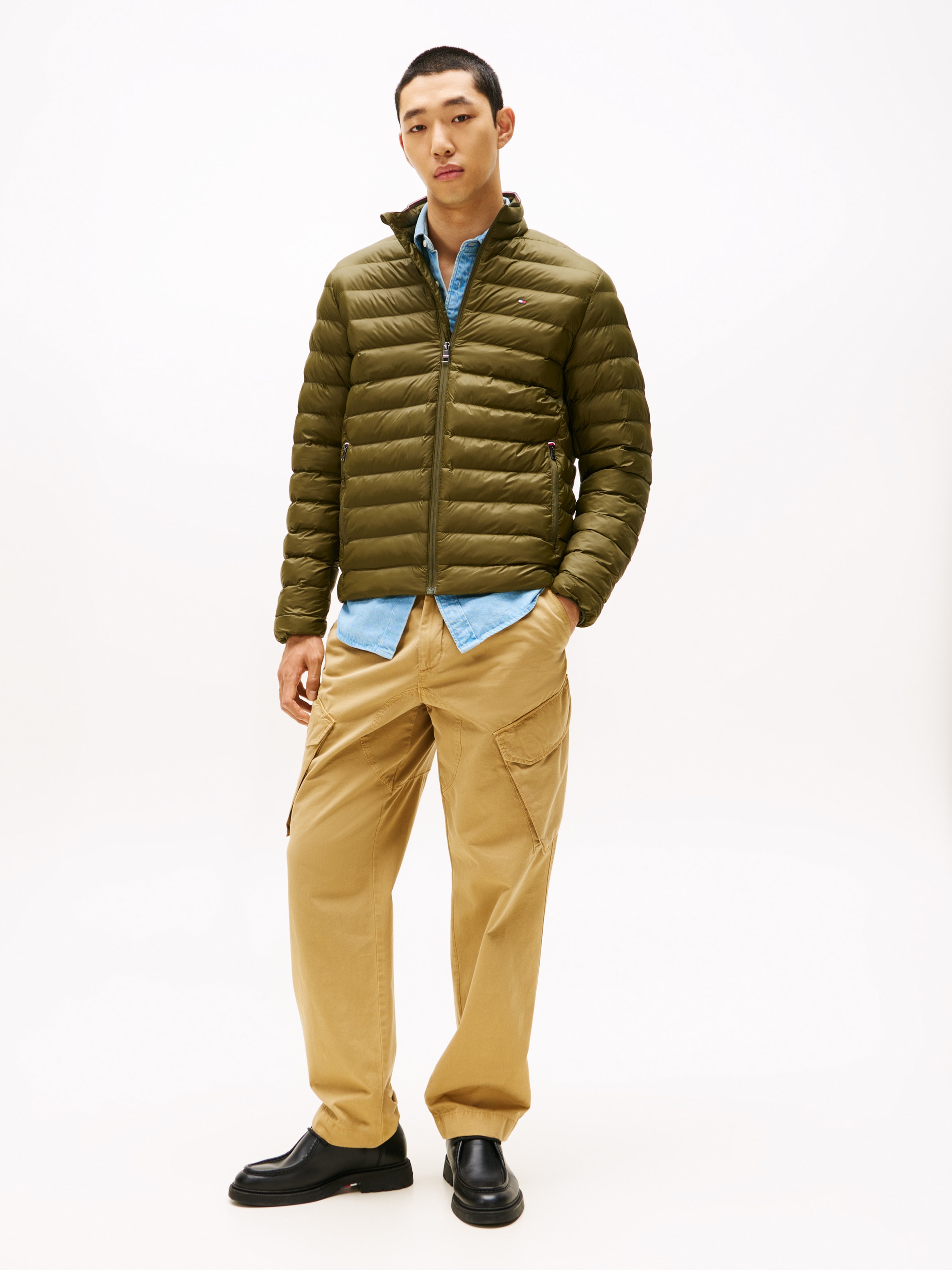 Tommy Hilfiger Steppjacke »PACKABLE RECYCLED JACKET«, Daunenjacke, Übergangsjacke mit Logostickerei
