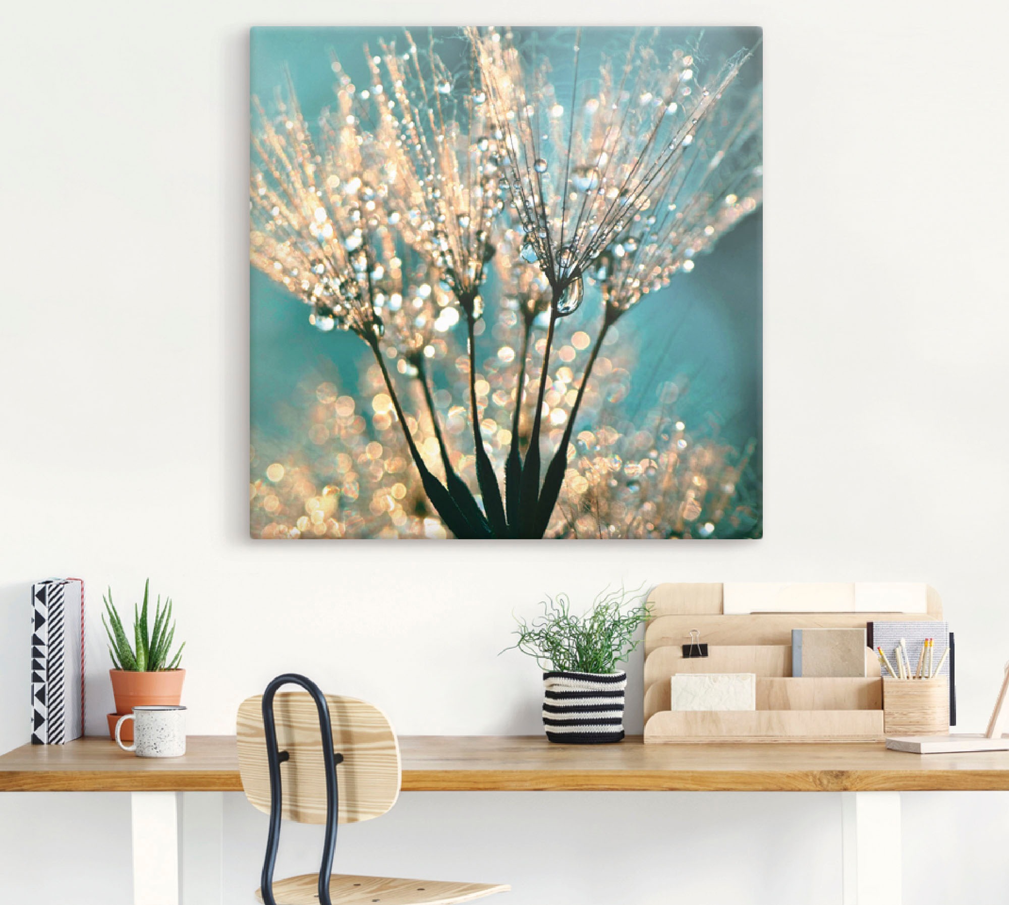 Artland Wandbild »Pusteblume Schirmchen abstrakt«, Blumen, (1 St.), als Alubild, Outdoorbild, Leinwandbild, Poster, Wandaufkleber