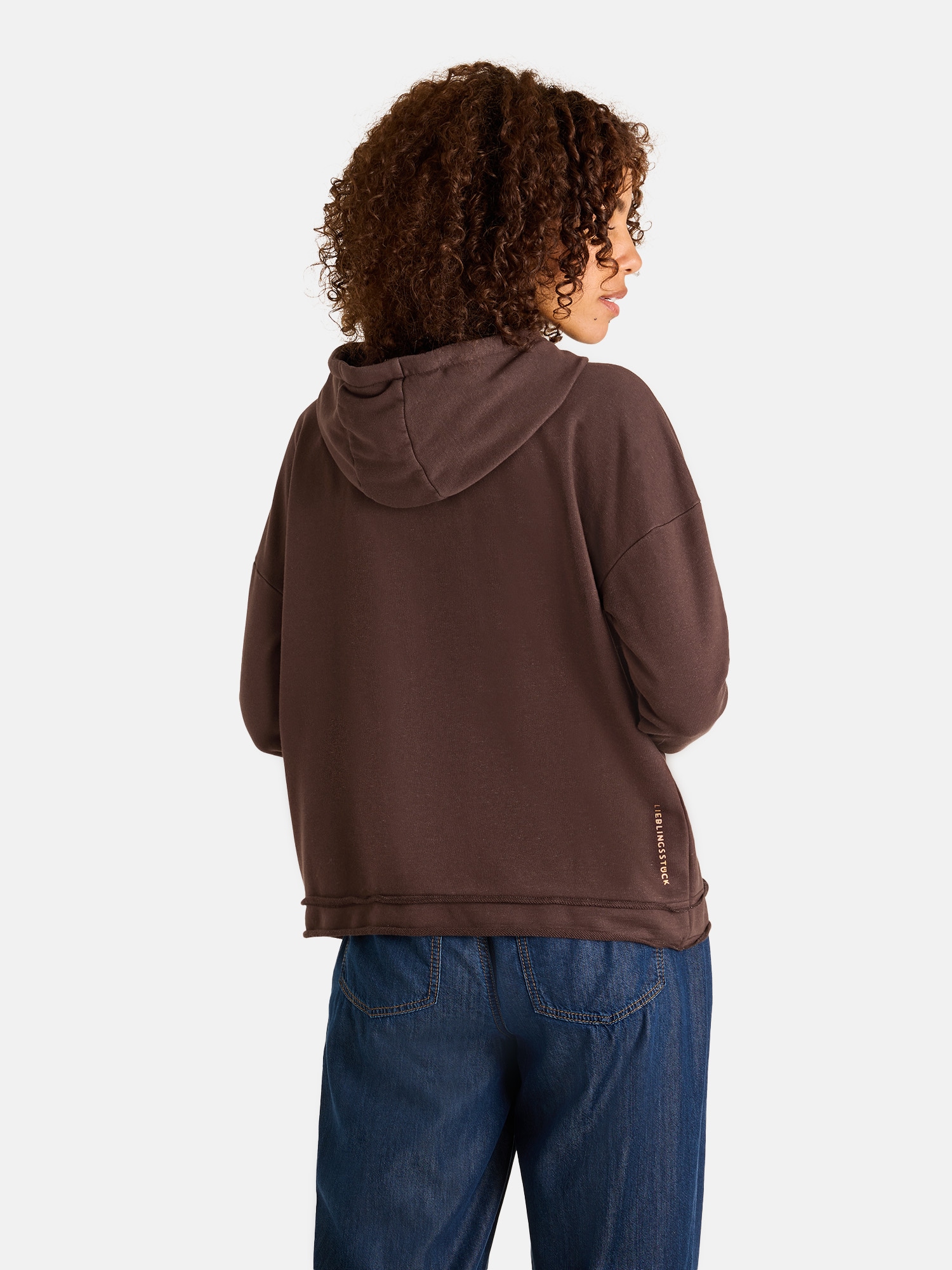 Lieblingsstück Kapuzensweatshirt »RixaL«, aus Baumwollmix, mit Kordel aus Spitze
