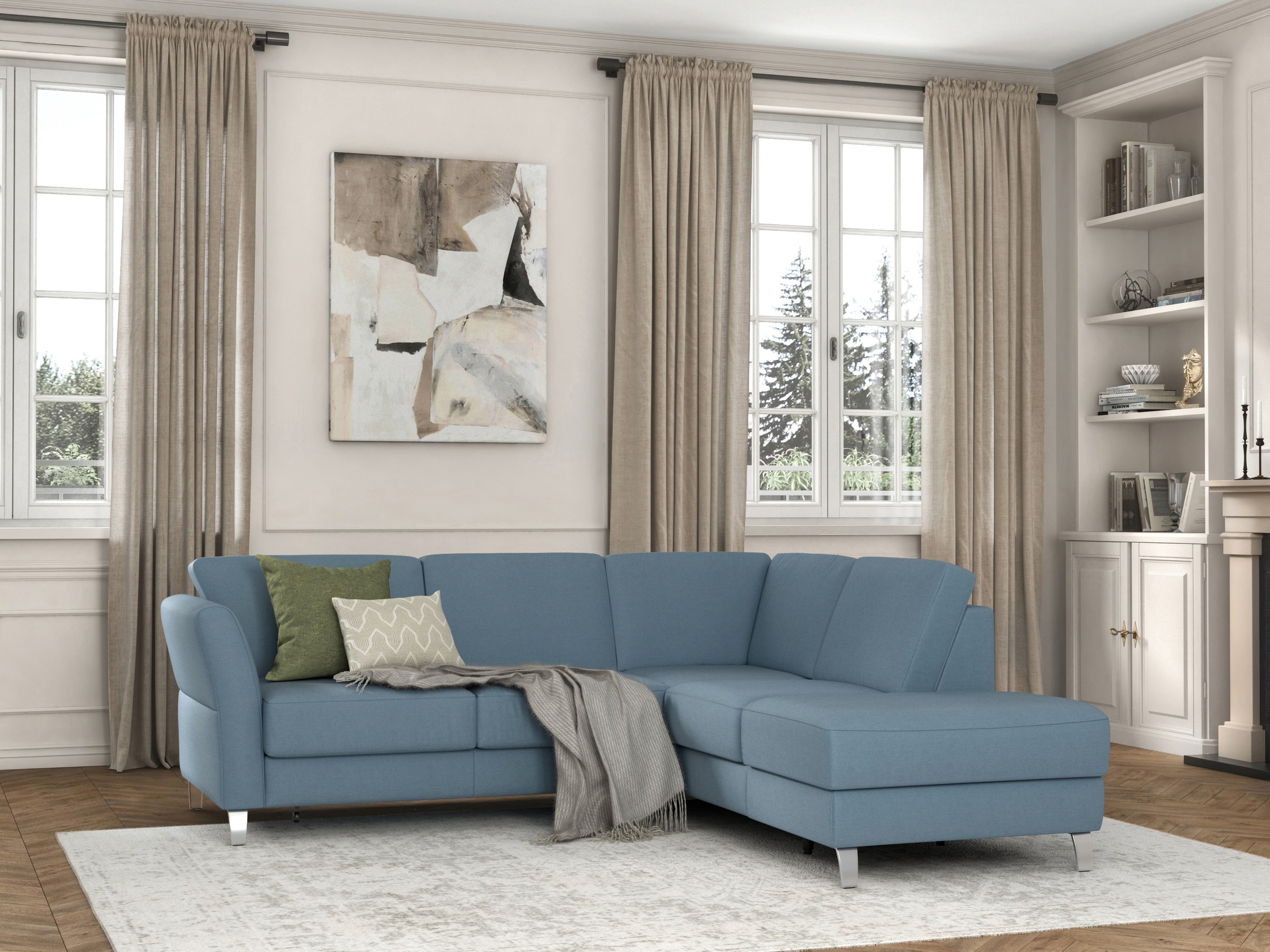 sit&more Ecksofa »Visby L-Form«, Wahlweise mit Bettfunktion und Stauraum, f günstig online kaufen