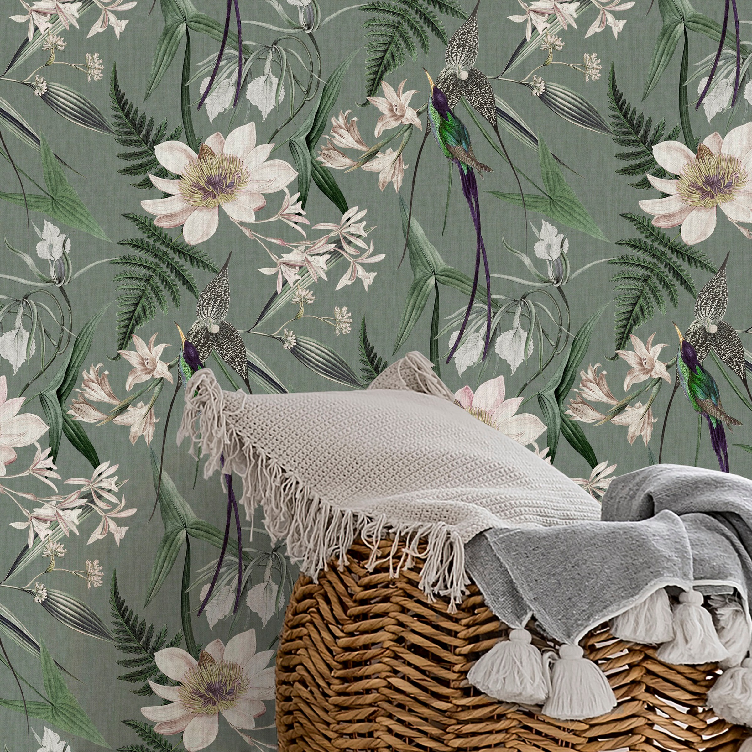 Superfresco Easy Vliestapete »Superfresco Easy Vliestapete PARADISE GARDEN Grun« geblümt aufgeschäumt Superfresco Easy Vliestapete PARADISE GARDEN Grun