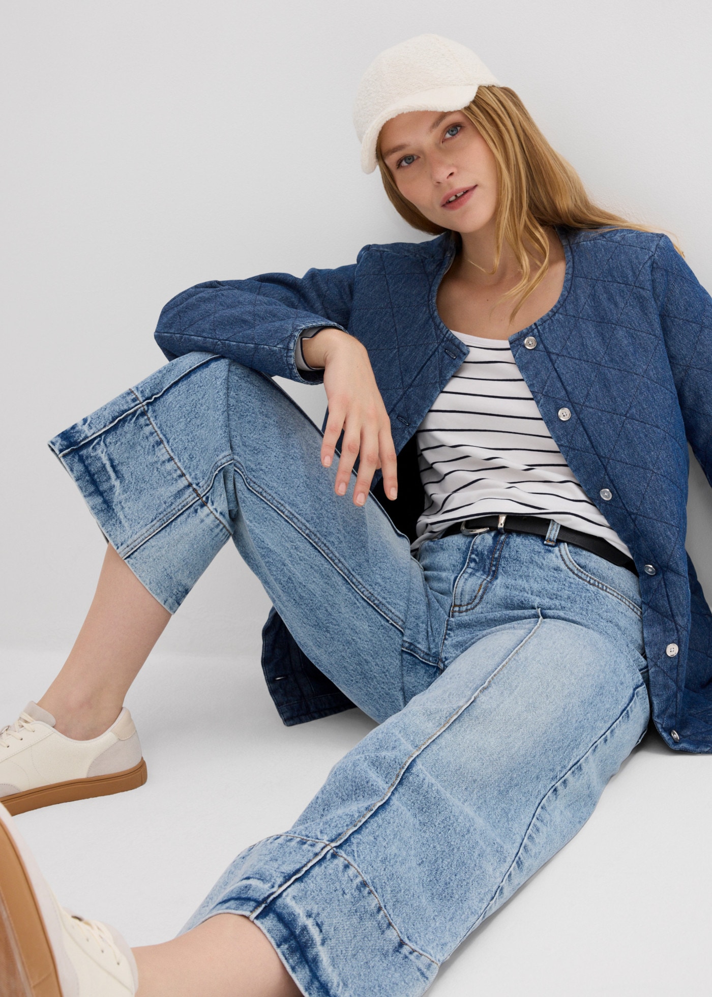bonprix 7/8-Jeans lockere Passform, verkürztes Bein, mit Elasthan-Anteil, aus Baumwolle