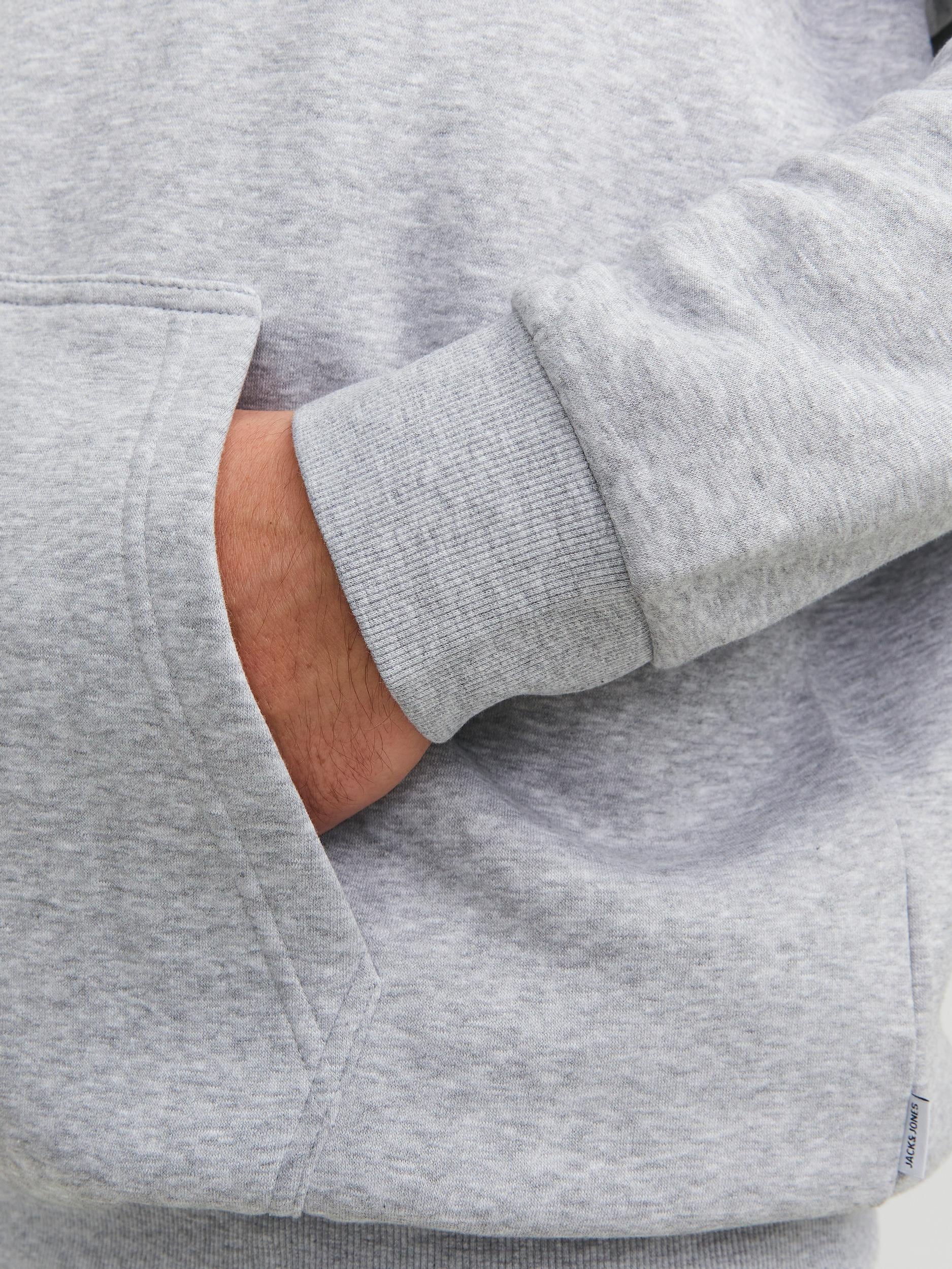 Jack & Jones PlusSize Kapuzensweatjacke »JJEBRADLEY mit Kapuze und weichem Innenmaterial«, unifarben, modisch, relaxed fit, Materialmix